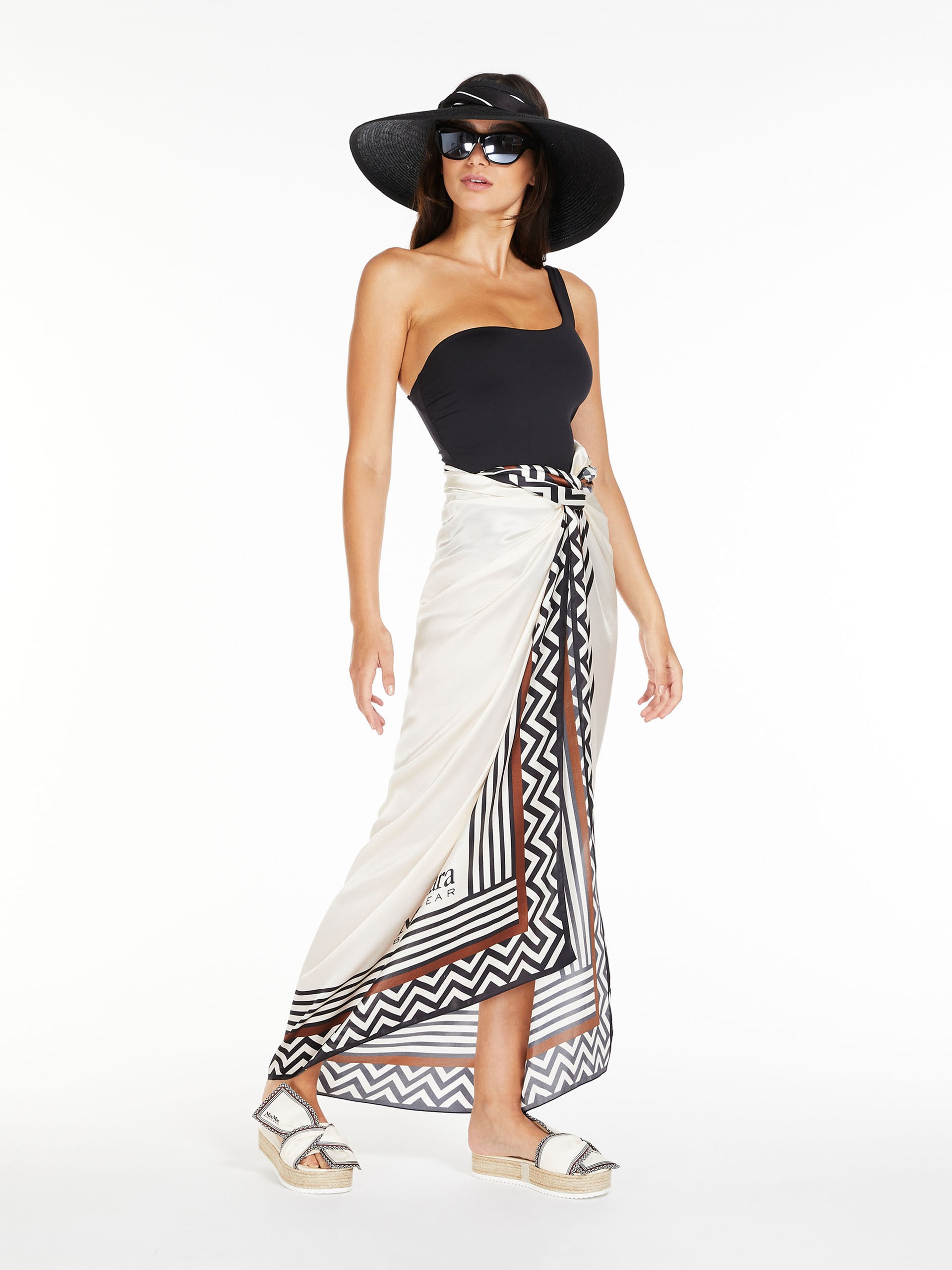 CLARA Lycra® jersey one-shoulder swimsuit - 2