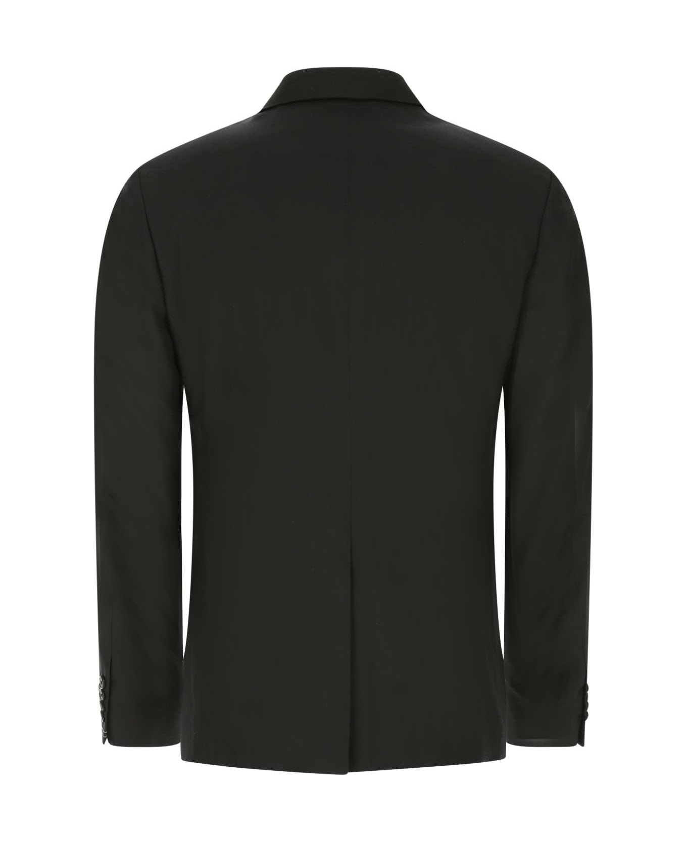 Black Silk Blazer - 2