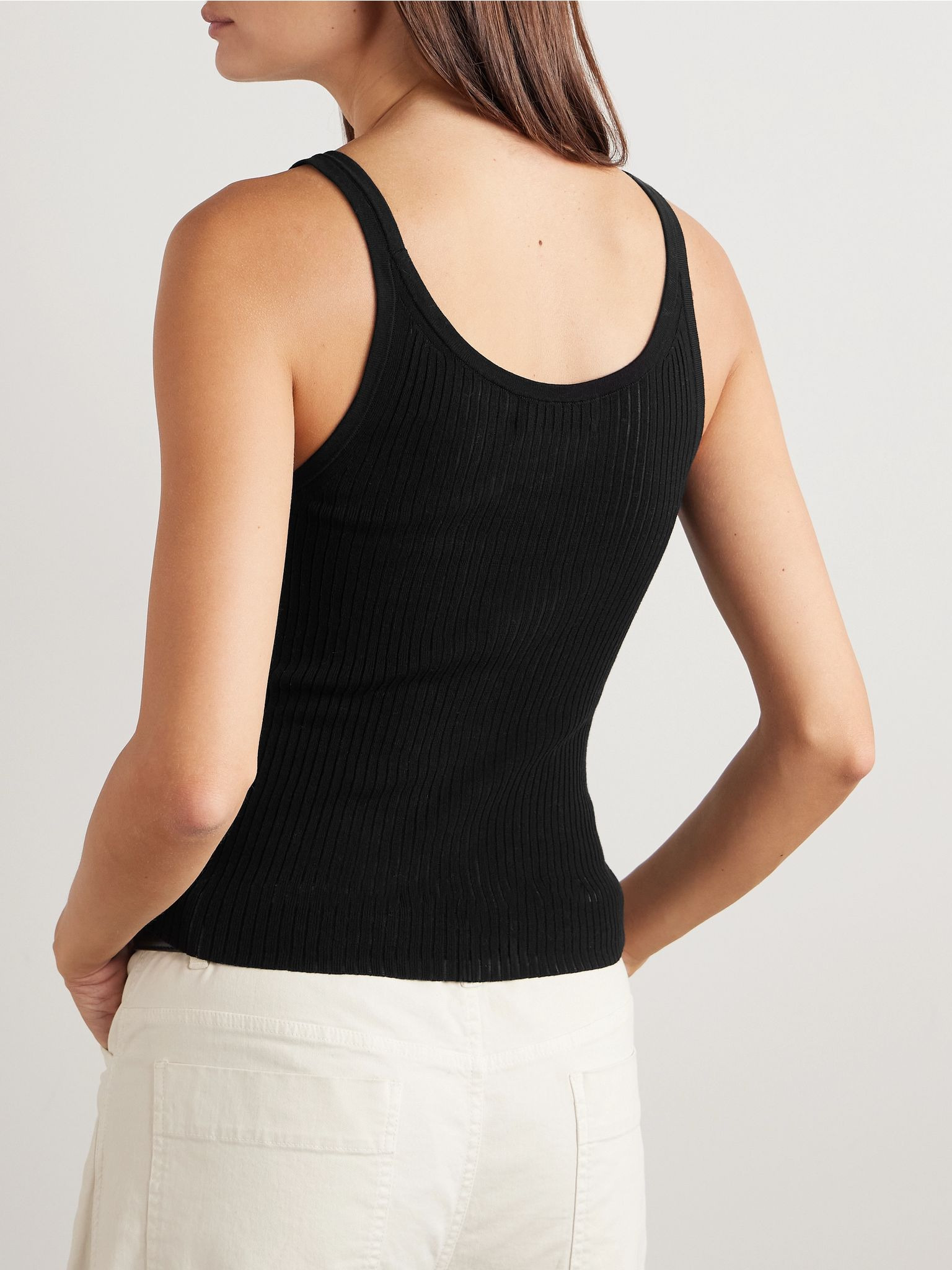 Wrenley ribbed cotton tank Black - 3
