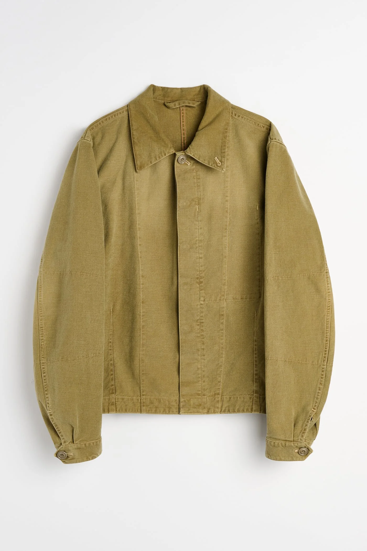 Machine Jacket Pigment Khaki Knife Edge Twill - 1