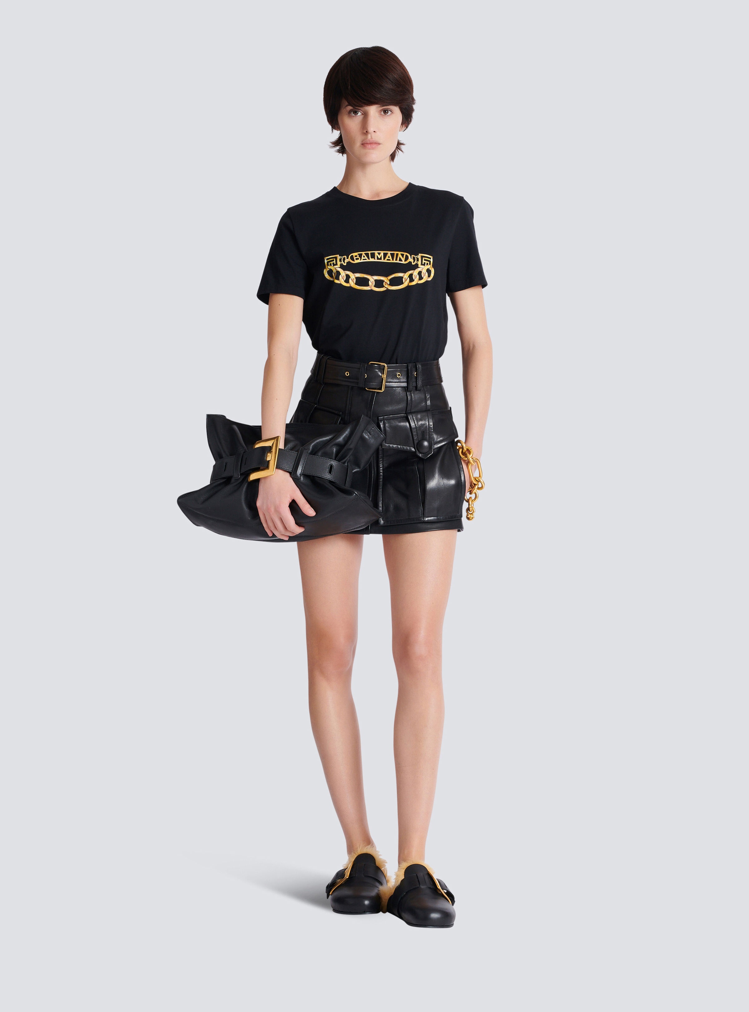 Short-sleeved Balmain Chain print T-shirt - 2