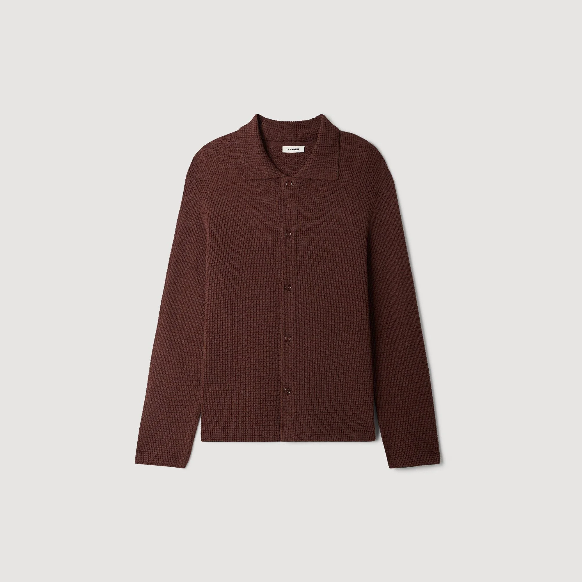 WAFFLE-KNIT SHIRT - 1