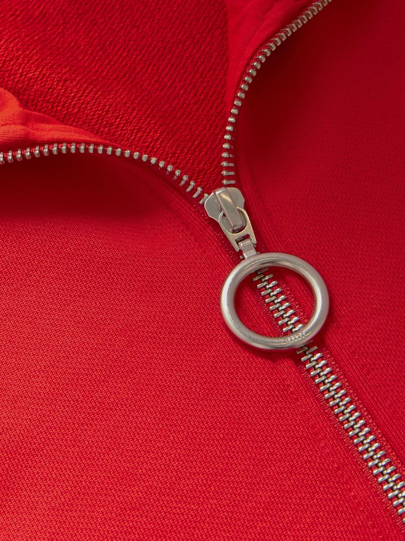 Logo-Appliquéd Striped Knitted Half-Zip Sweater 5