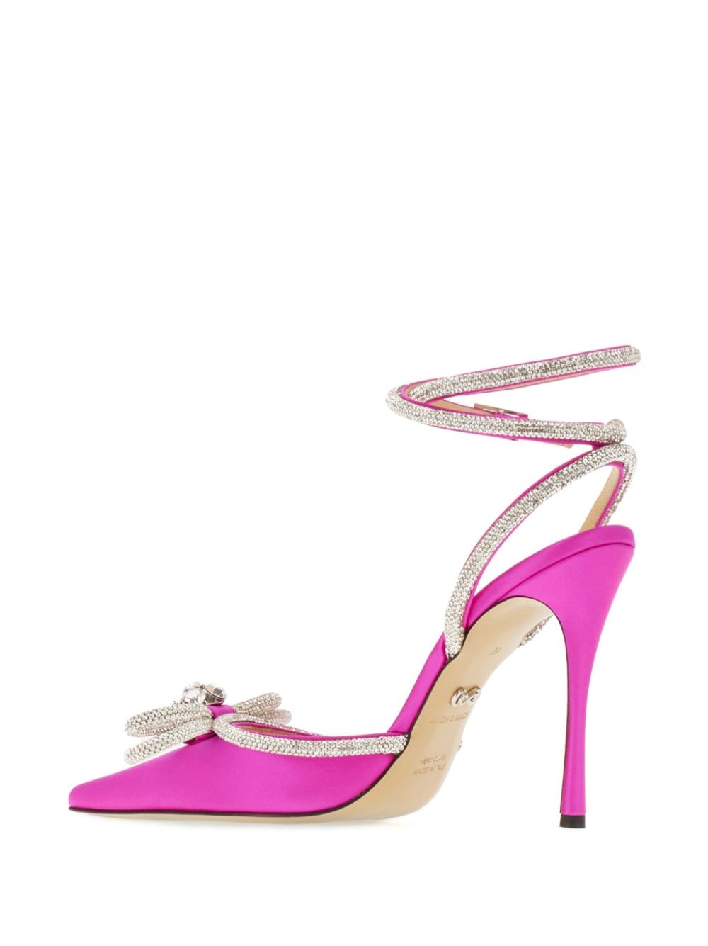 110m satin Double Bow pumps - 3