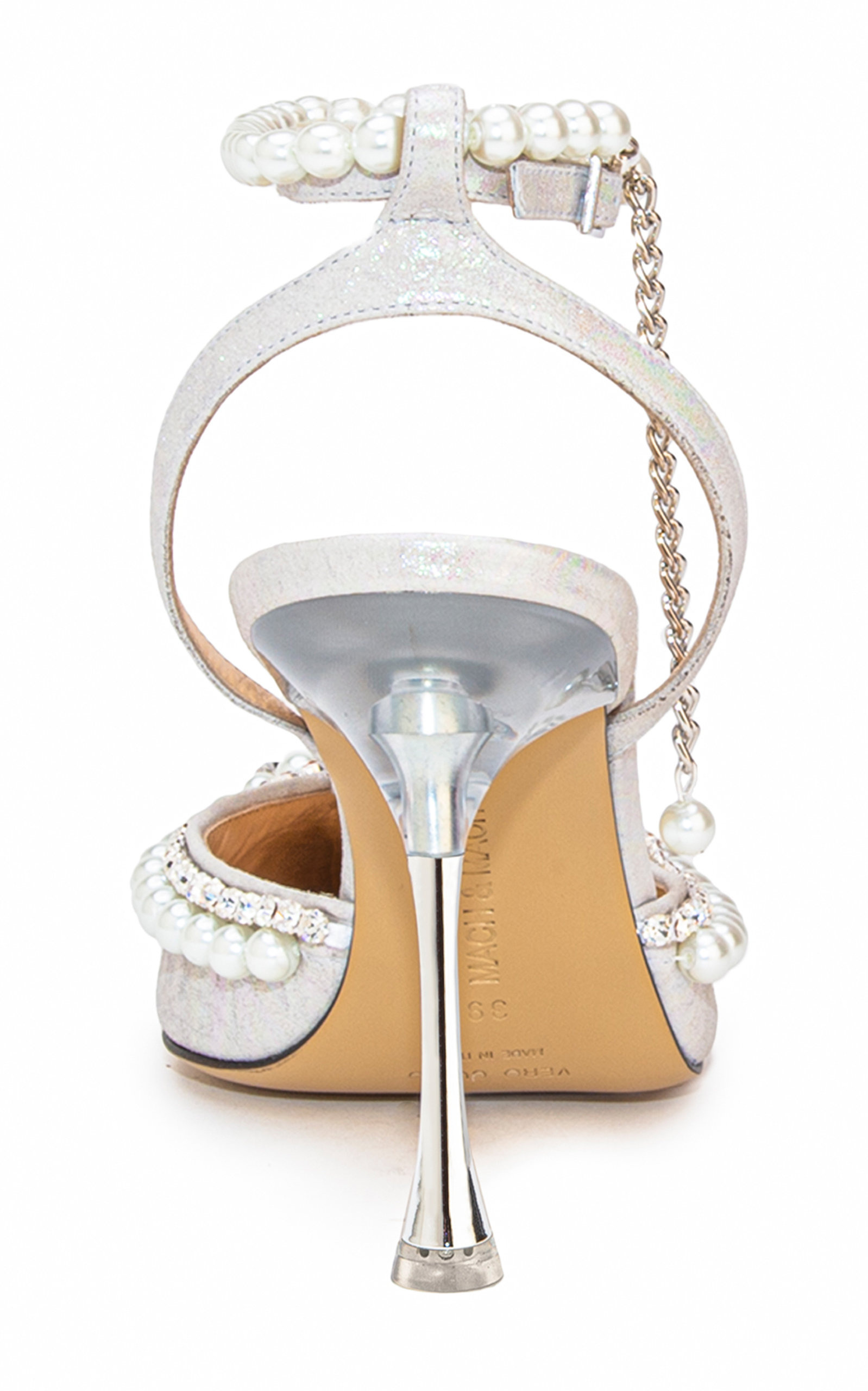 Sophie Bow Embellished Leather Pumps white - 5
