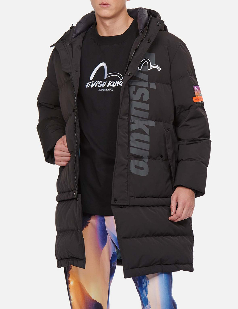 Logo Print Convertible Longline Down Parka 3
