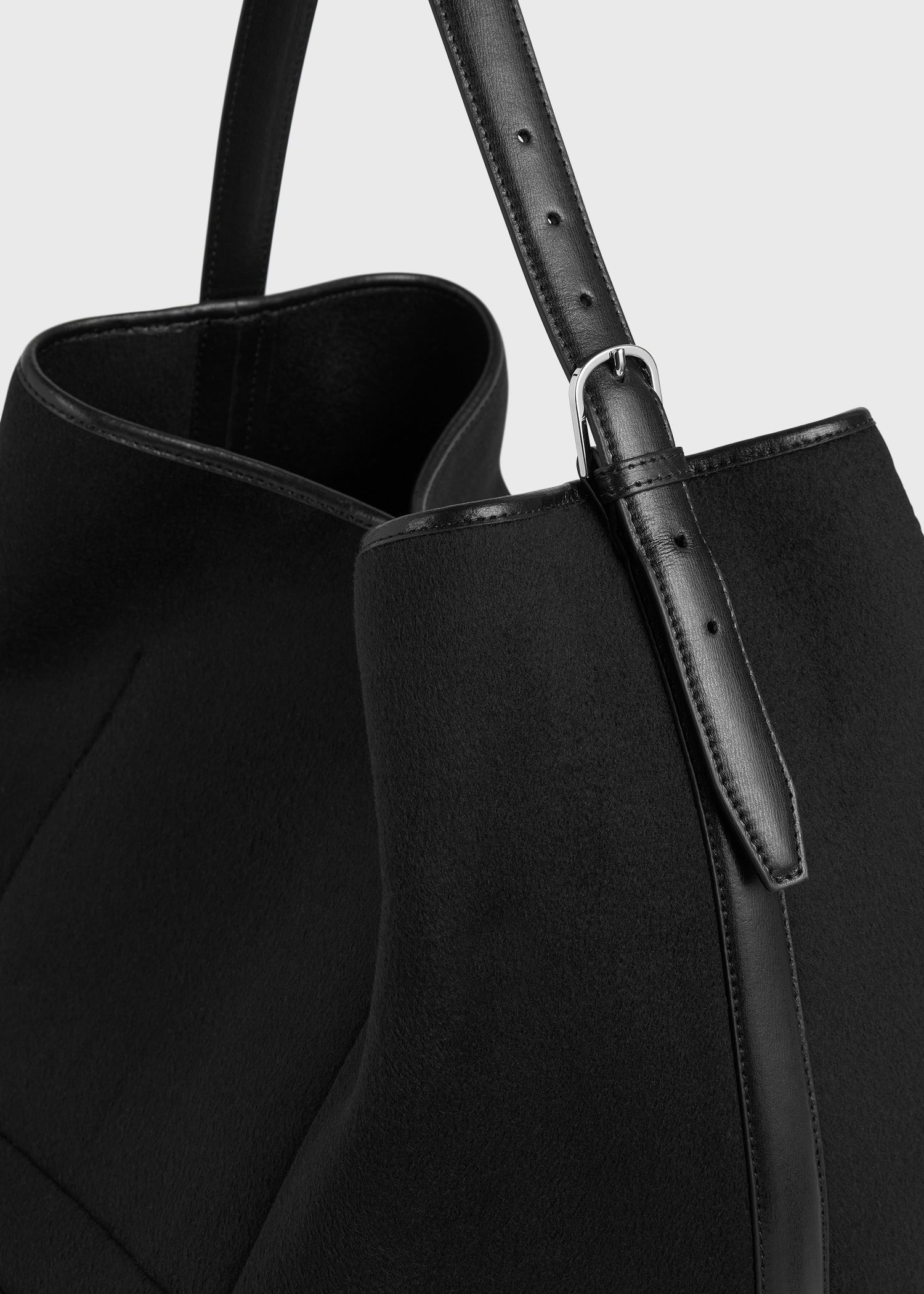 Belted doublé tote black - 5