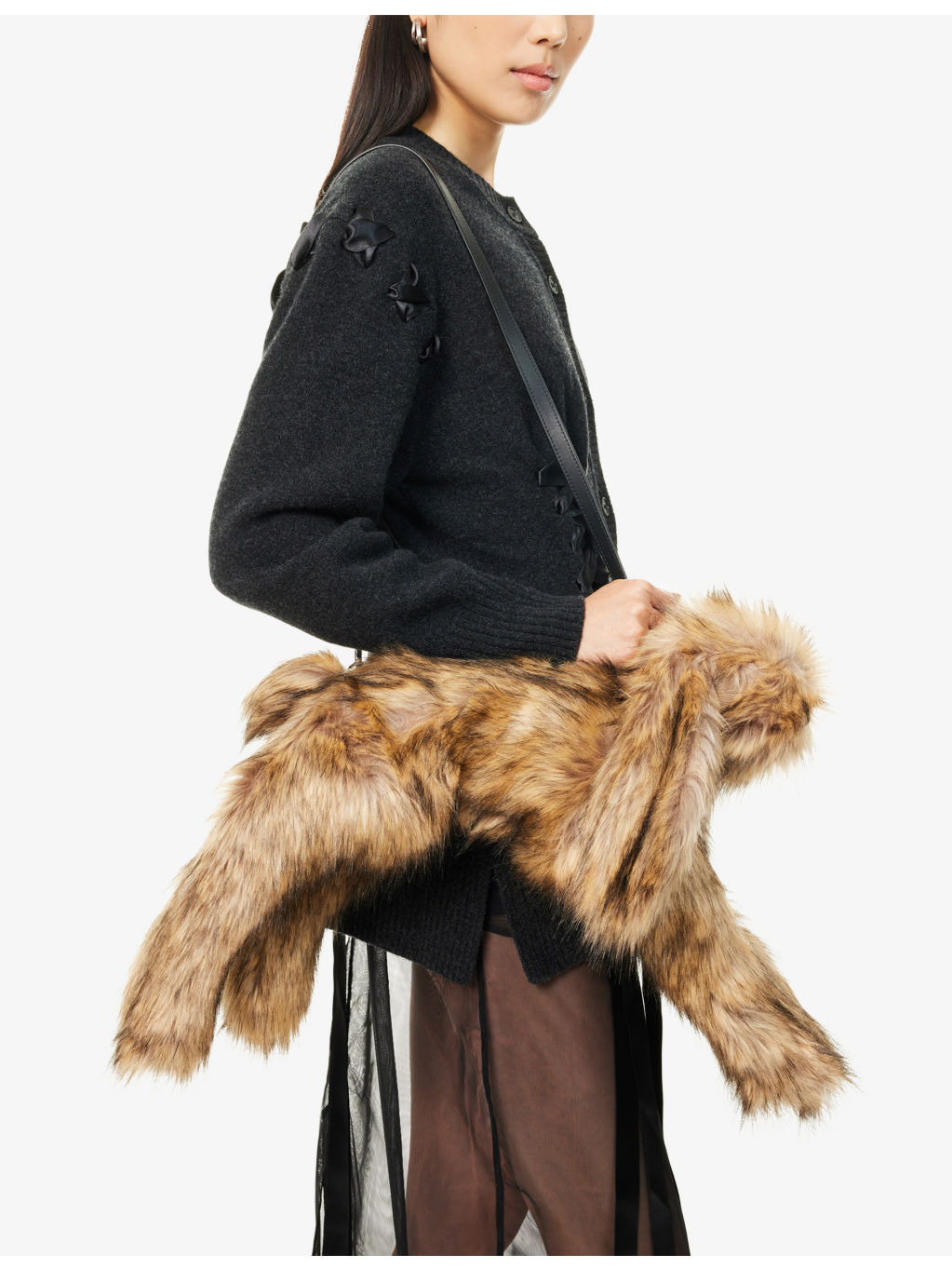 Hare Faux-Fur Cross-Body Bag - 2