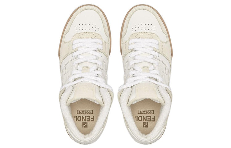 (WMNS) FENDI Match High Top 'White Cream' 8E8358AHH2F1FHS - 3
