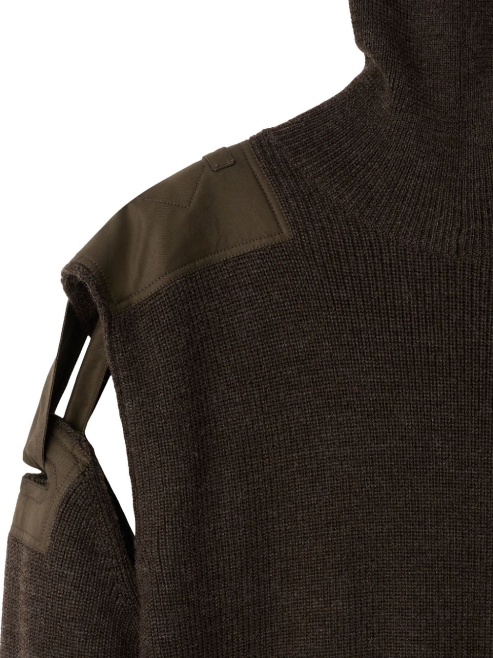 detachable-sleeve wool jumper - 6