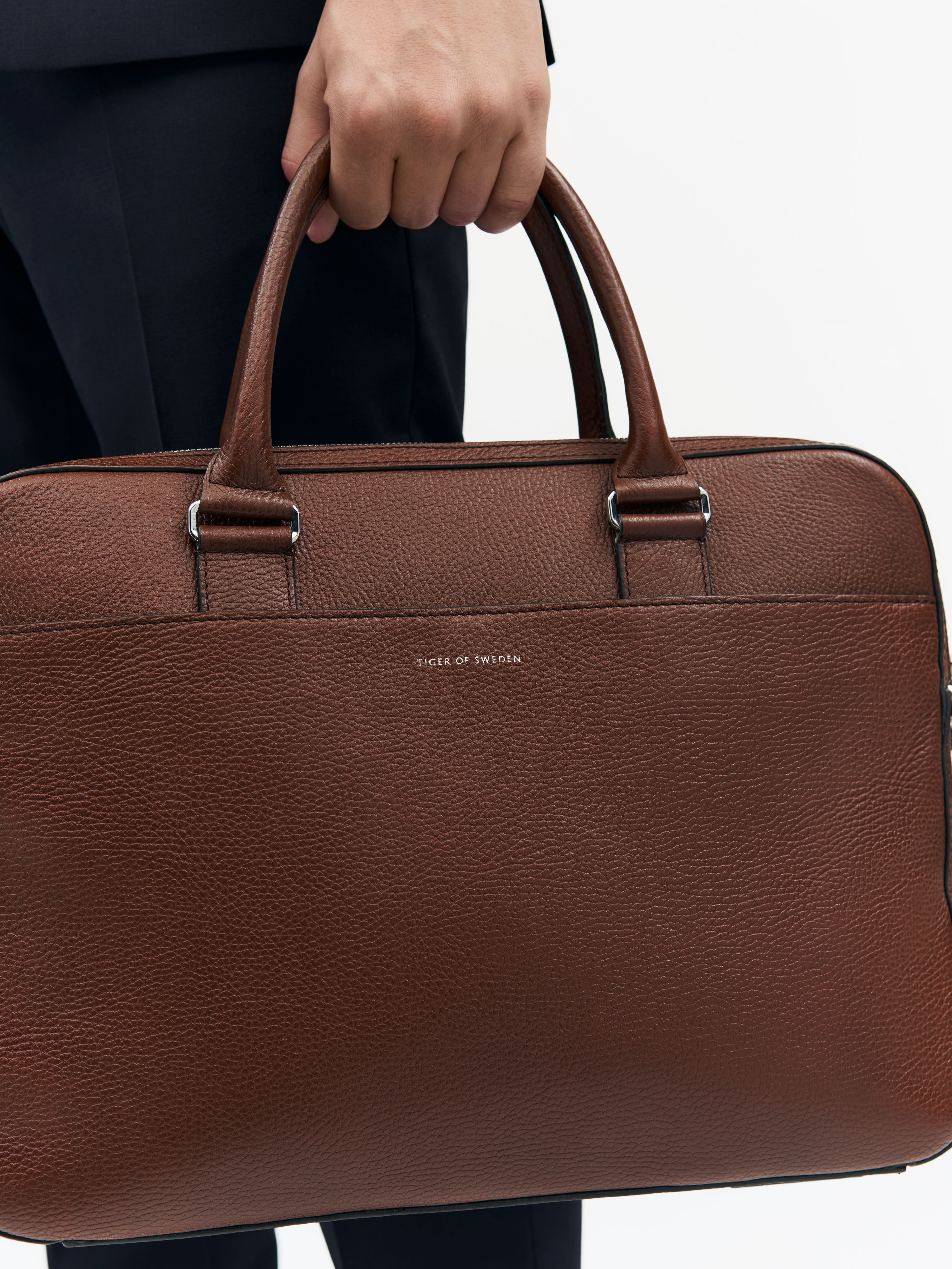 Burin Leather Briefcase - 5