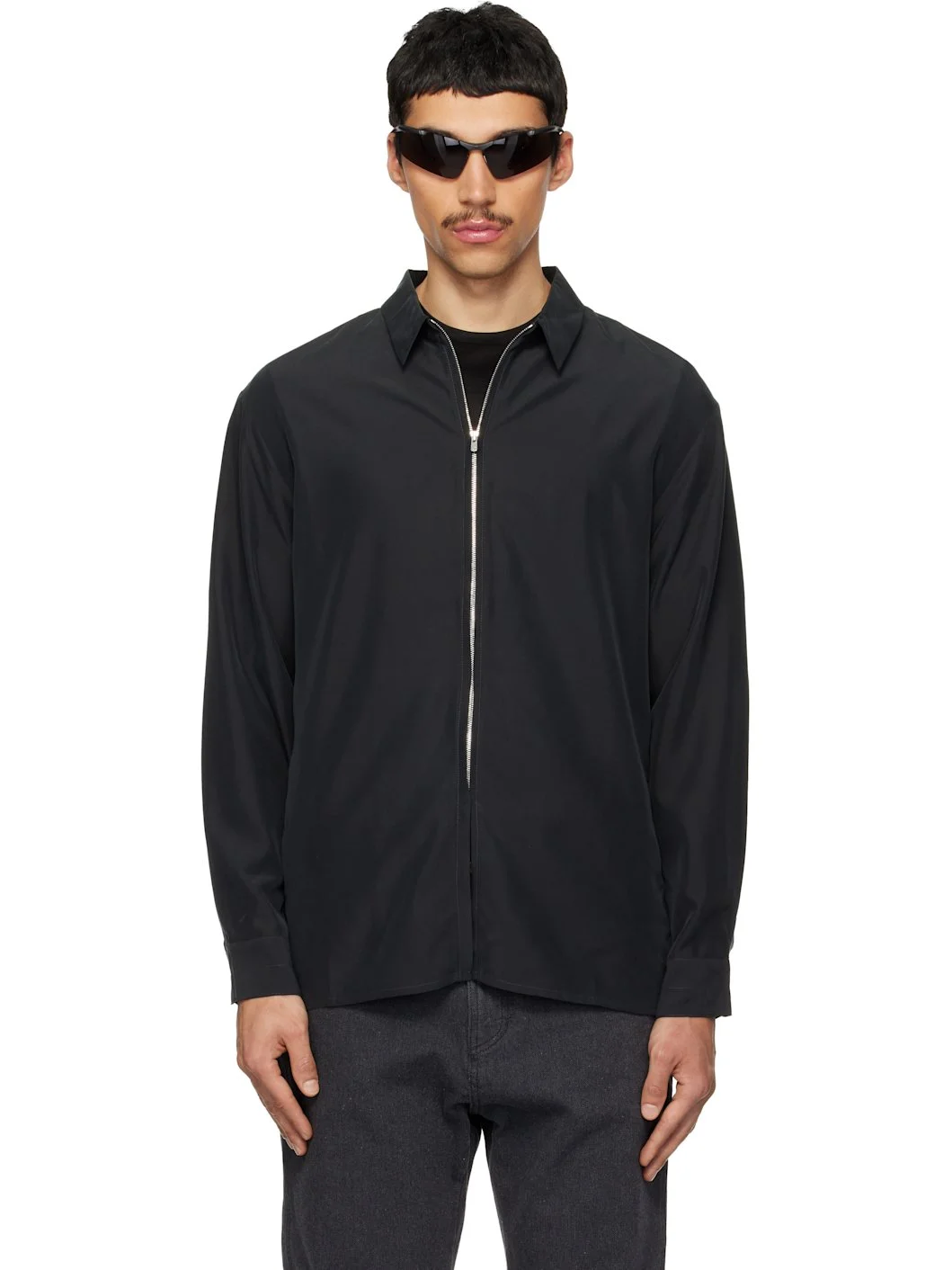 Black Zip Archive Shirt - 1