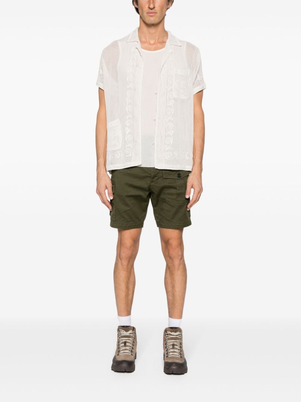 multi-pocket cargo shorts - 3