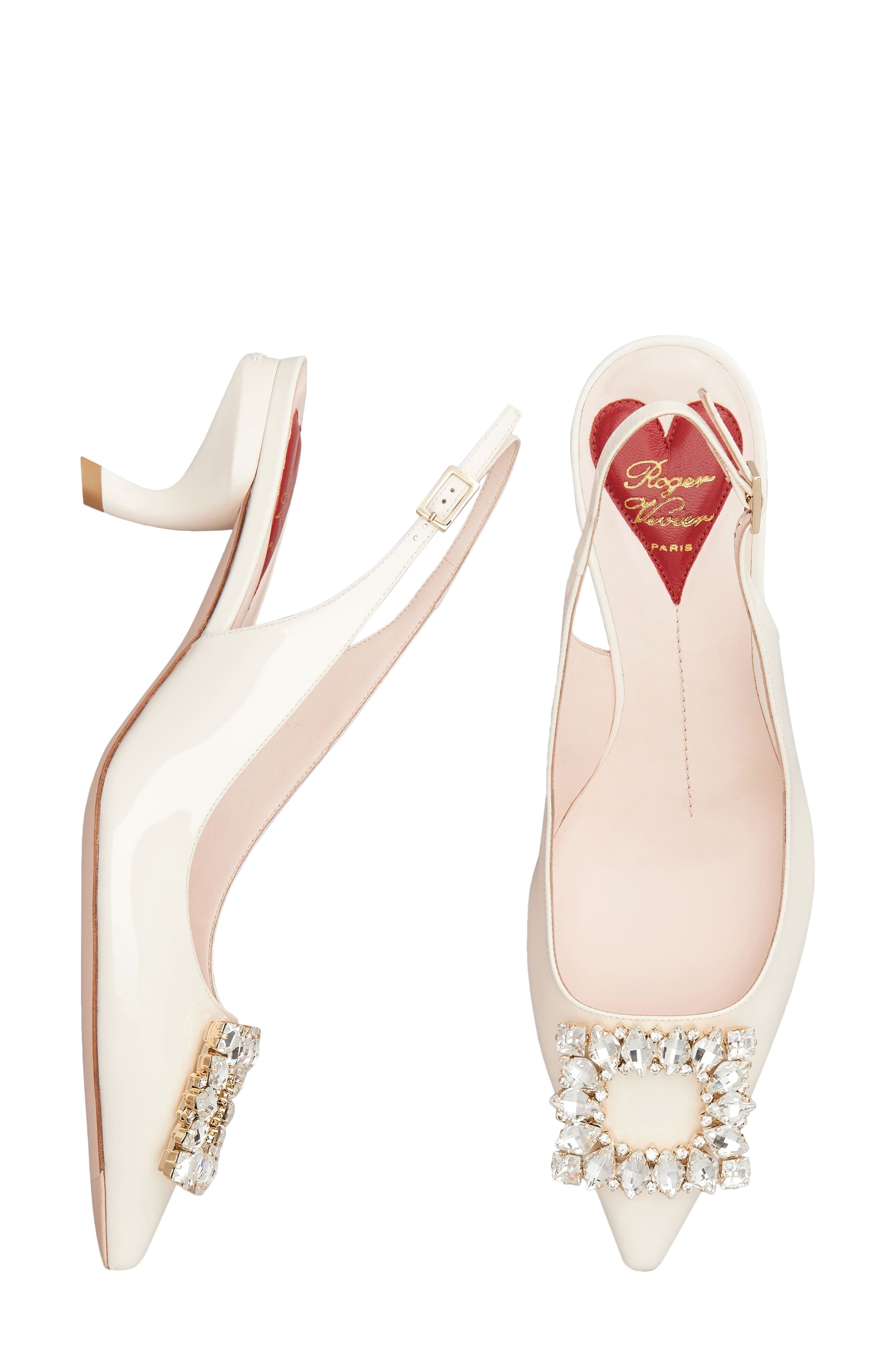 Roger Vivier Virgule Pointed Toe Slingback Pump in Cire at Nordstrom - 4