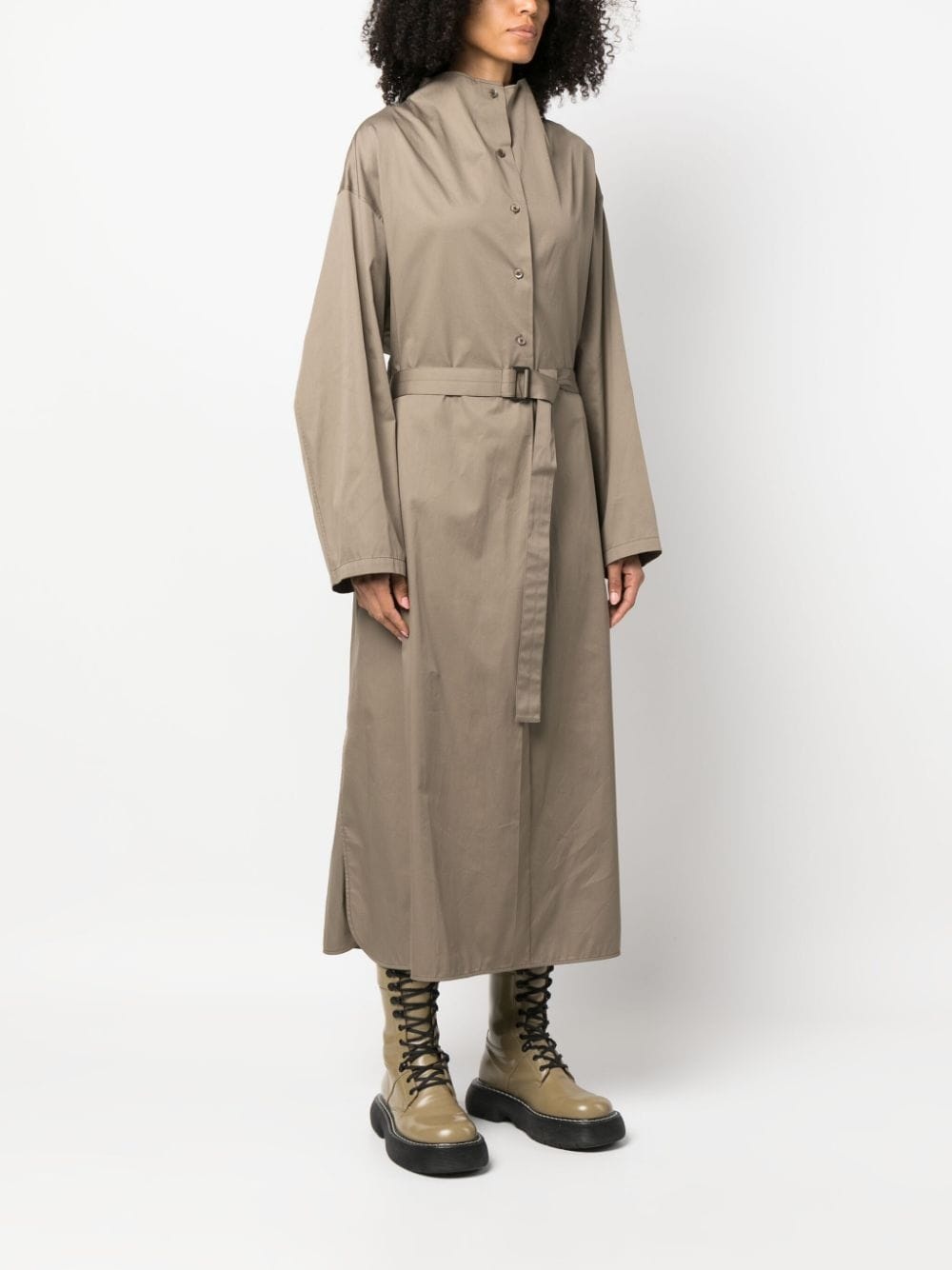 belted-waist cotton dress - 3