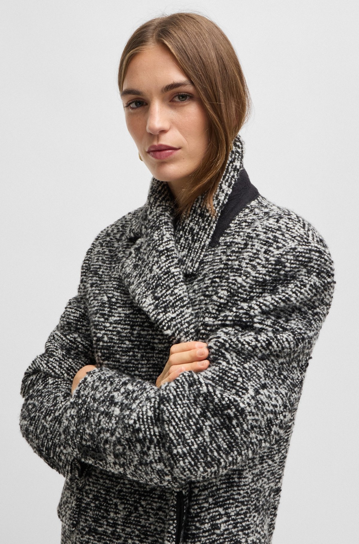 OVERSIZE-FIT COAT IN BOUCLÉ TWEED - 5