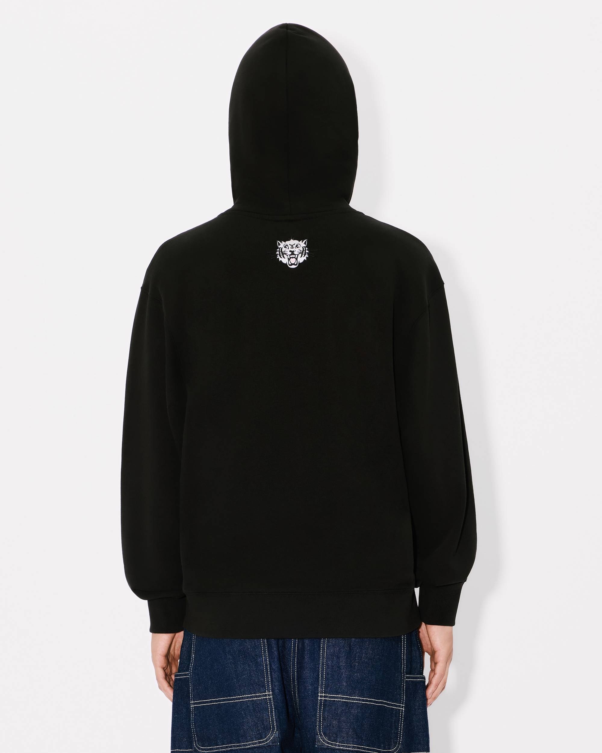 'KENZO Happy Tiger' embroidered hoodie in cotton - 4