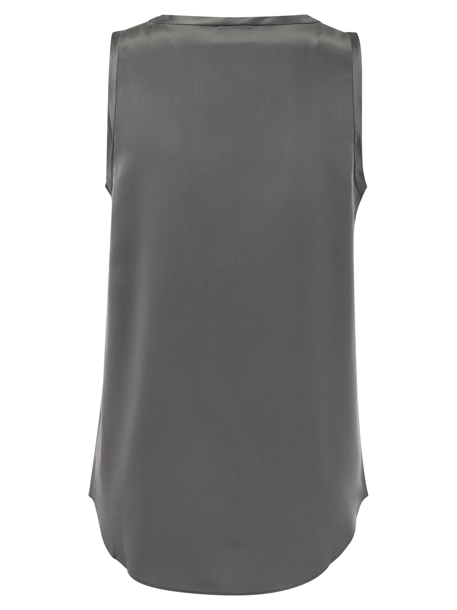 Brunello Cucinelli Women Stretch Silk Satin Top - 2
