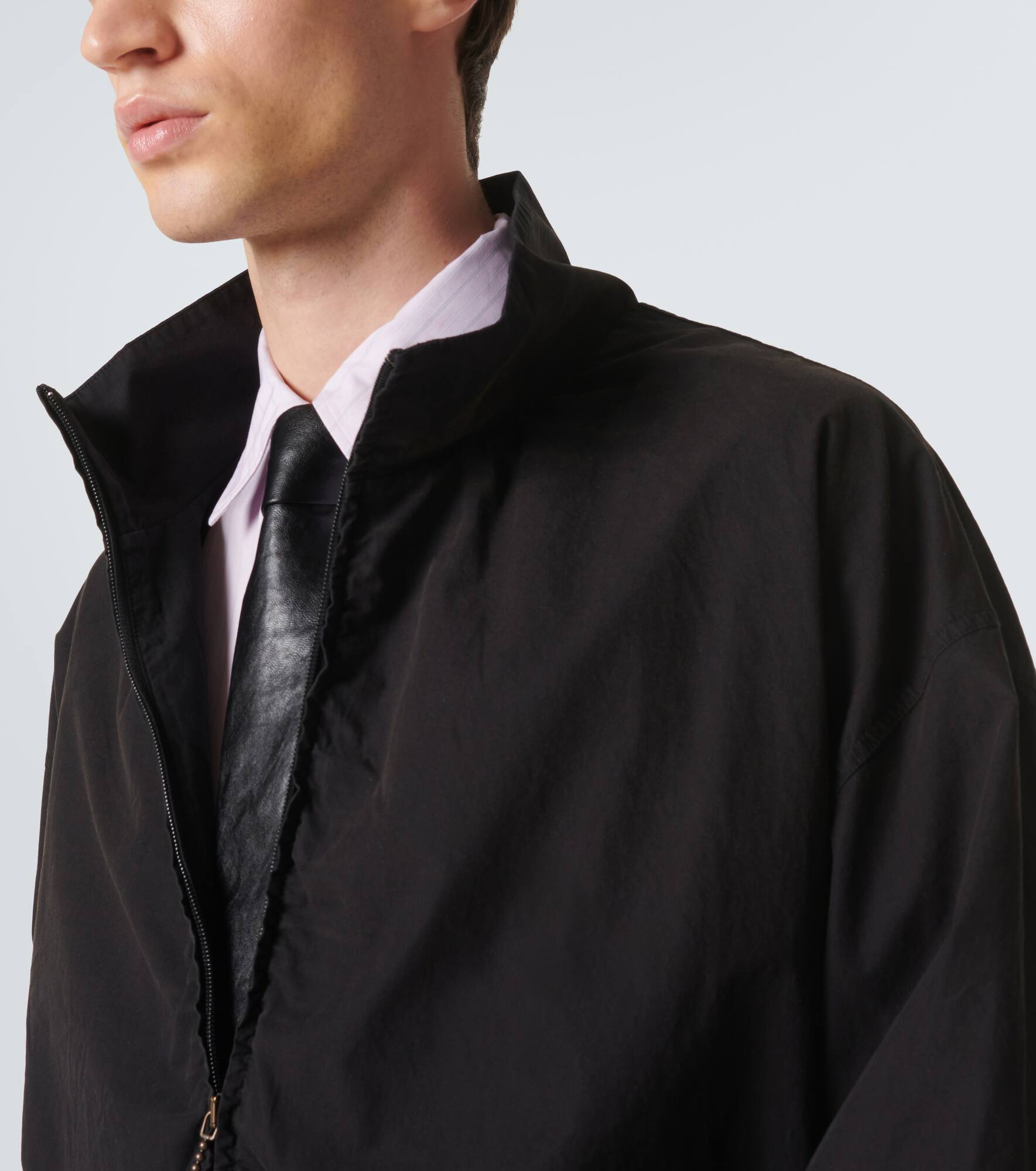Logo cotton poplin jacket - 6