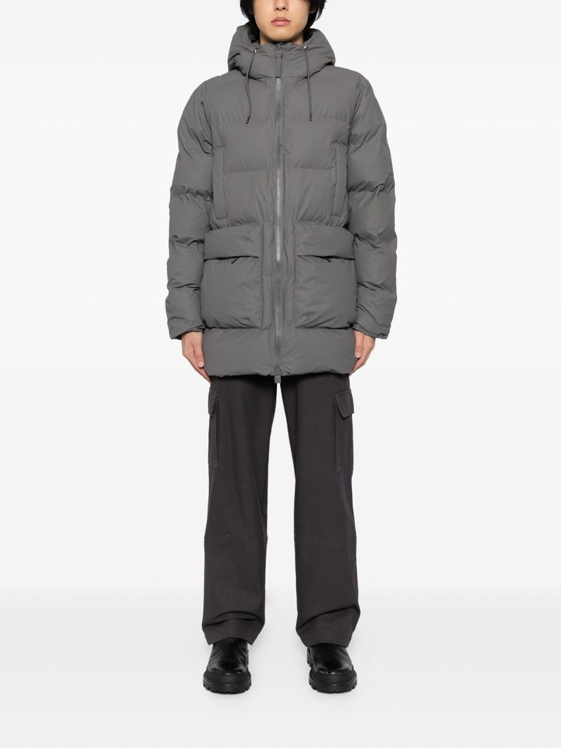 RAINS logo-patch jacket outlook