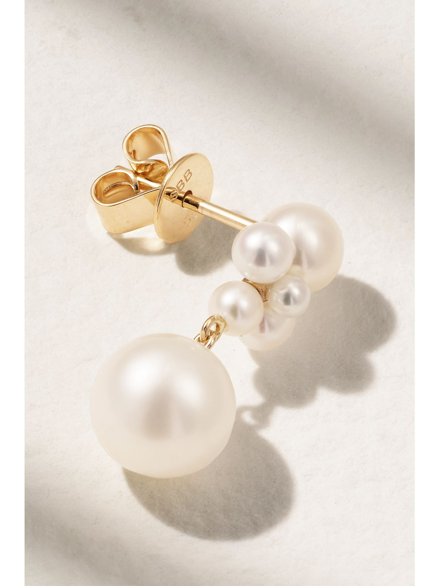 Thyra 14-karat recycled gold pearl single earring Gold - 3