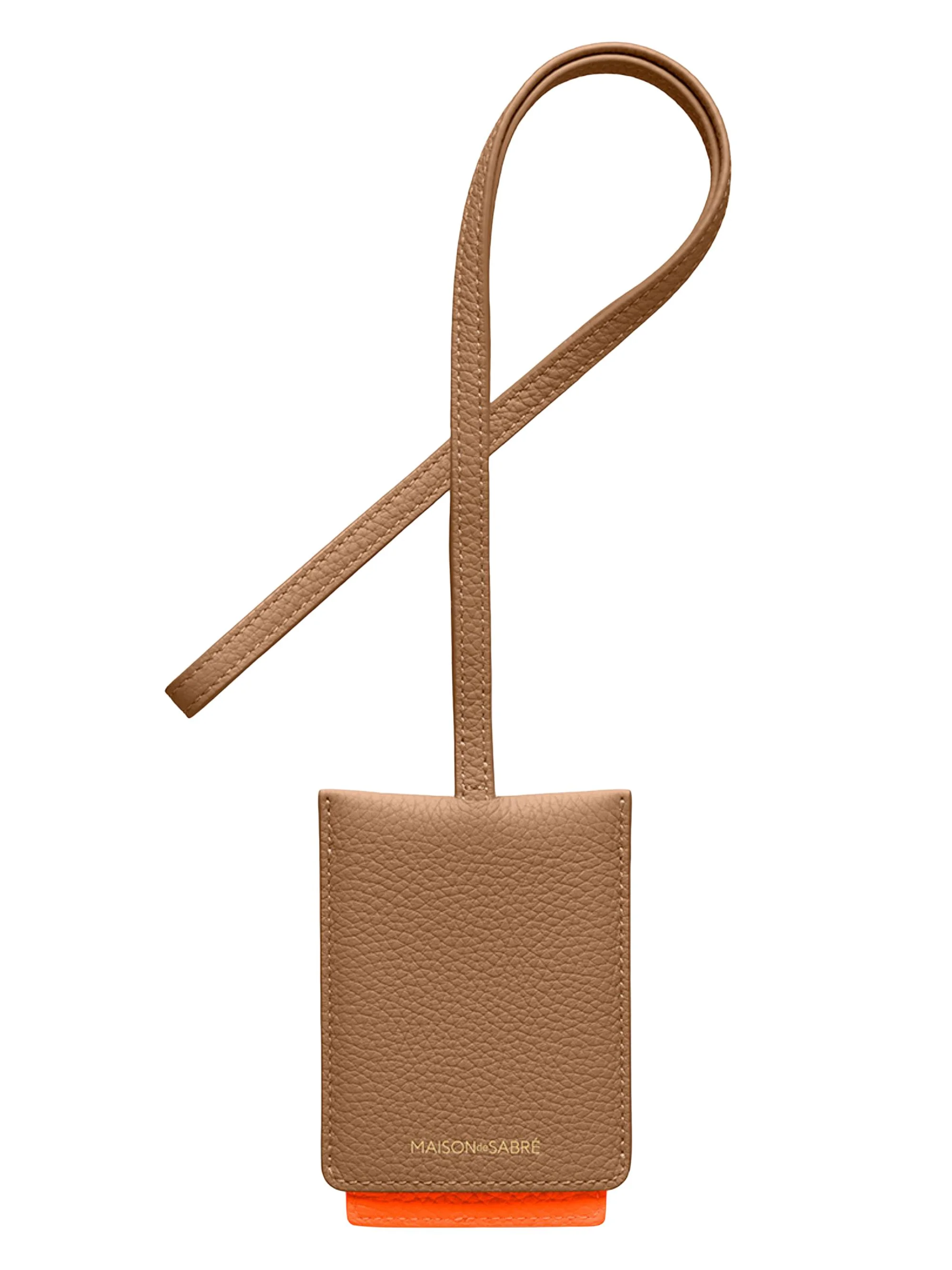 Leather ID Lanyard Holder - Manhattan Sandstone - 1