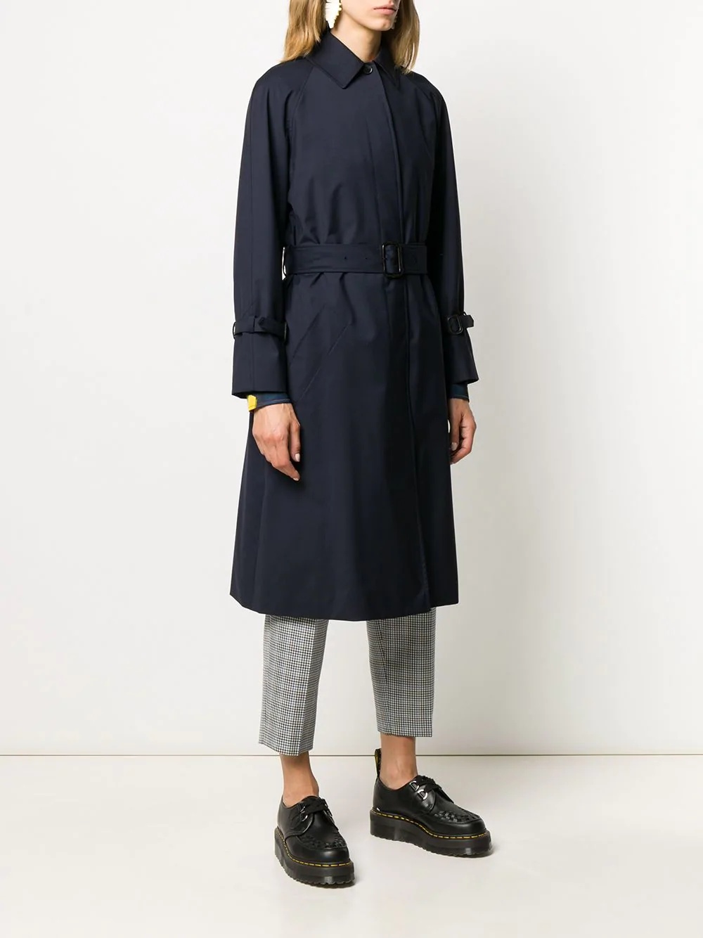 belted midi trench coat - 3