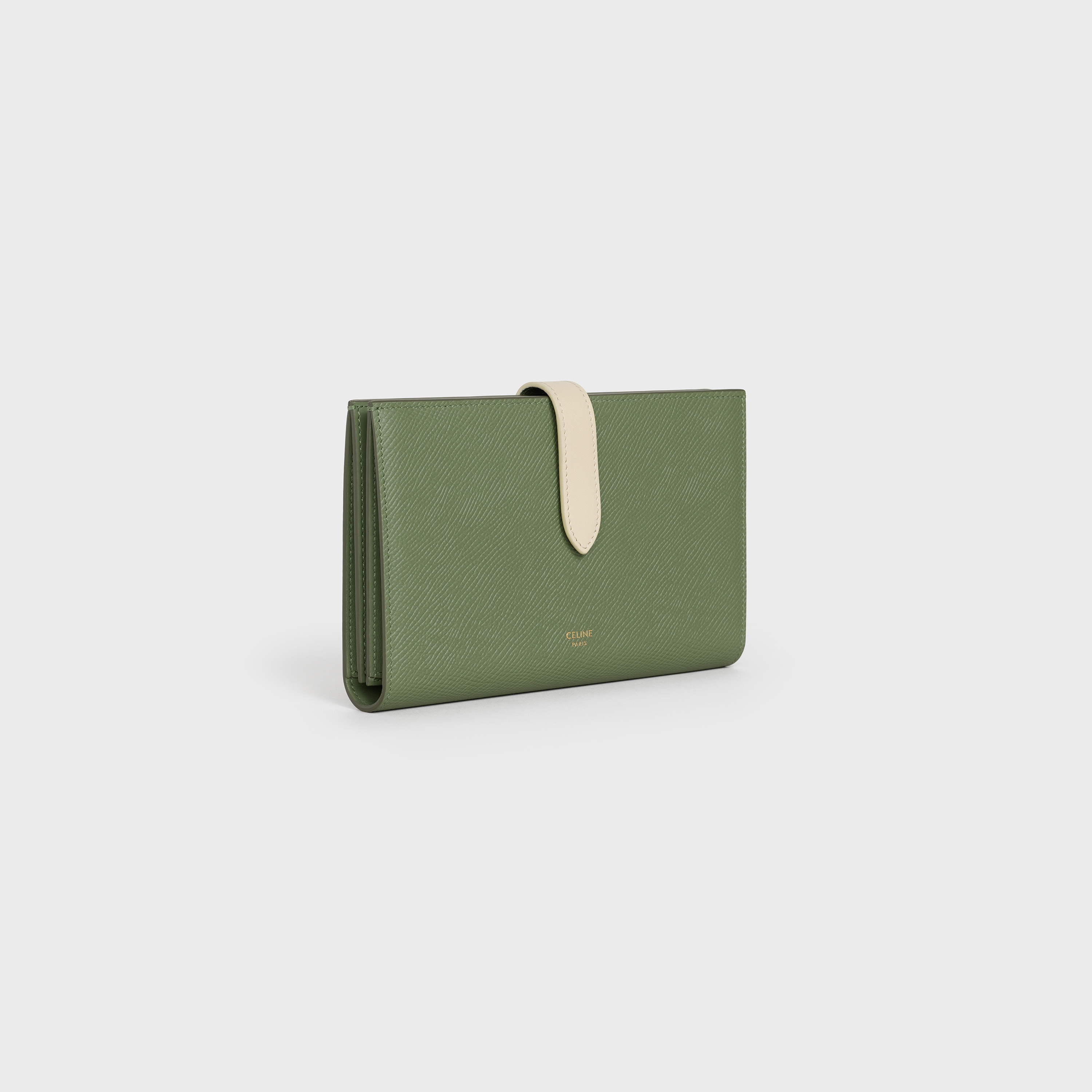 LARGE STRAP WALLET IN BICOLOUR GRAINED CALFSKIN - 2