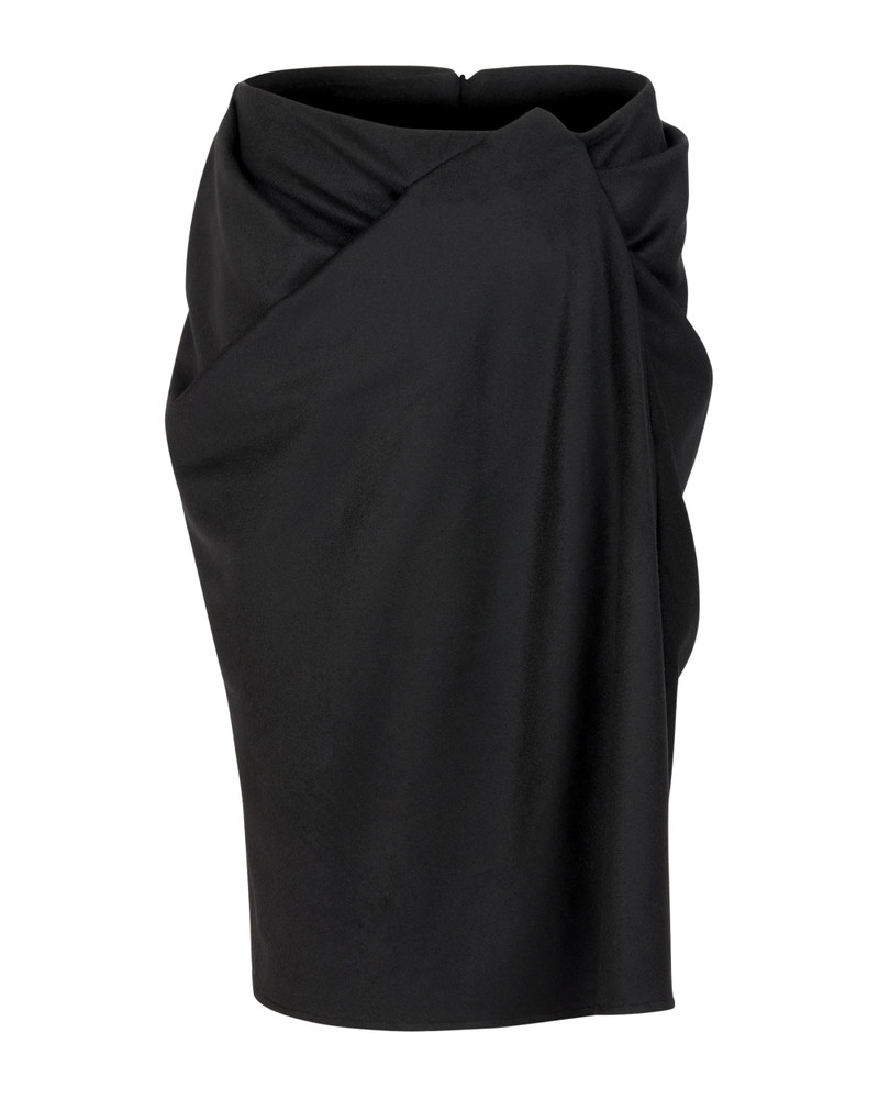 CREASE SKIRT BLACK WOOL 1