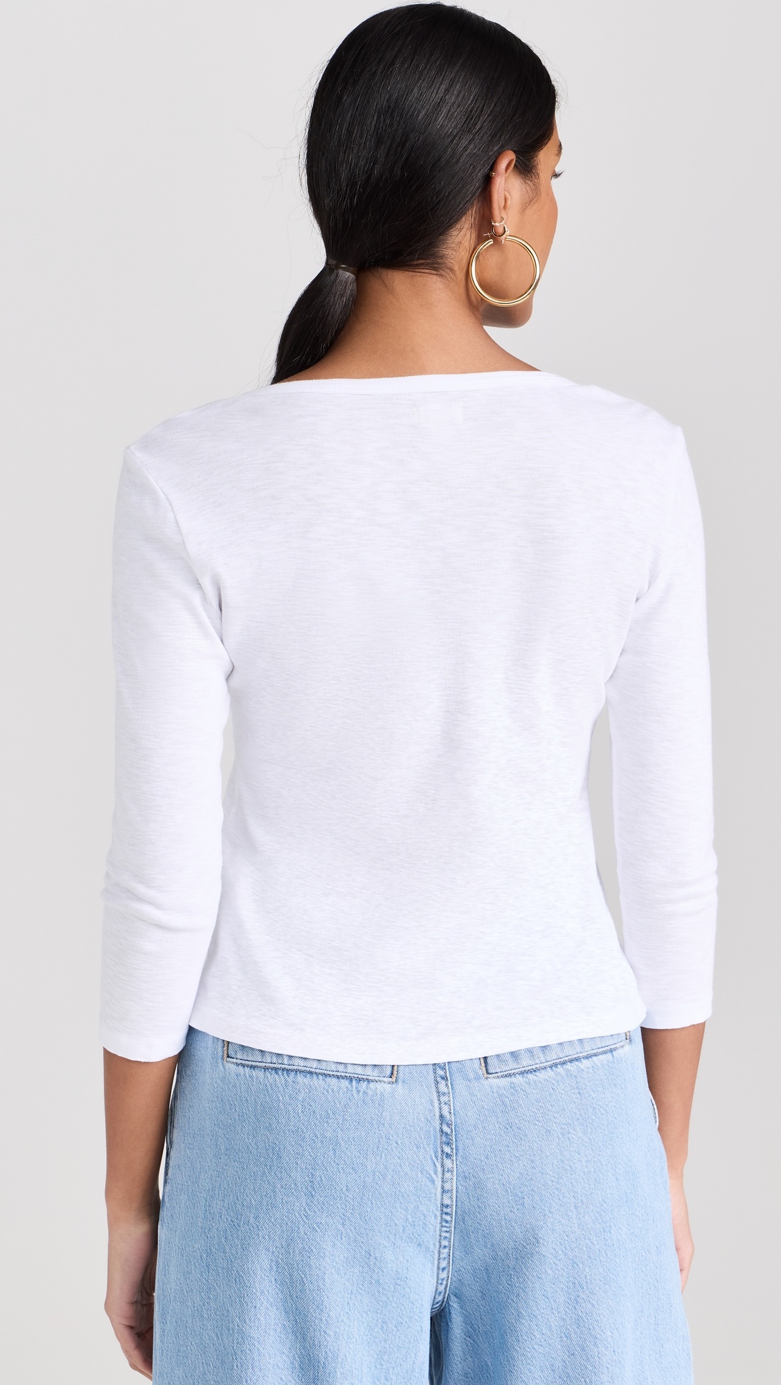 Rowena 3/4 Sleeve Henley Top - 2