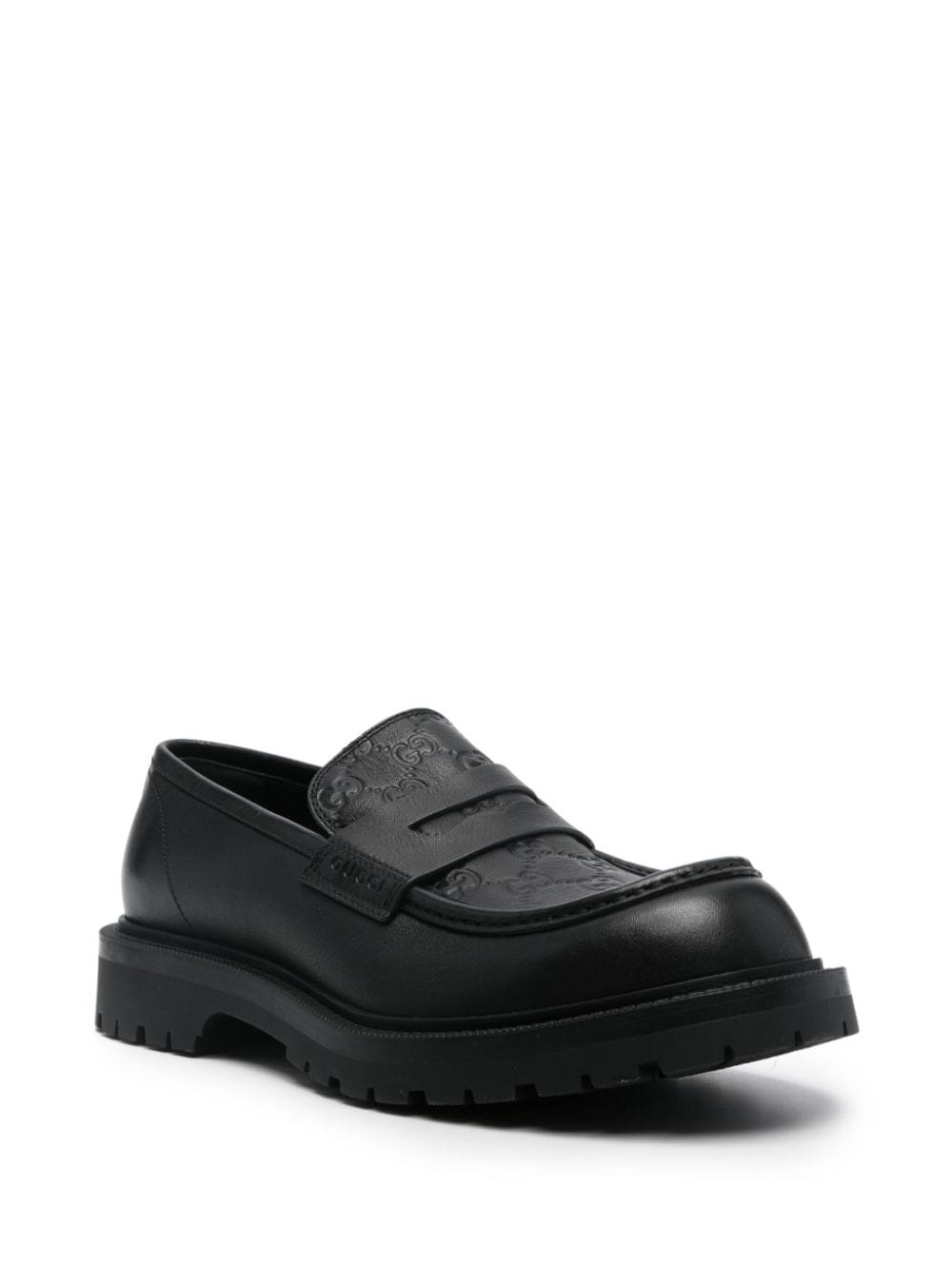 Web-stripe trim loafers - 2