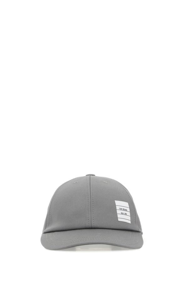 Thom Browne Man Grey Cotton Baseball Cap - 1