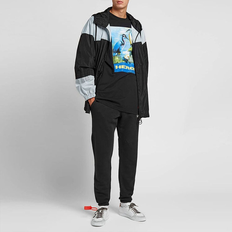 Heron Preston Heron Preston Heron Print Oversized T-Shirt Black/Blue/Multi HMAA001F197600010488 outlook