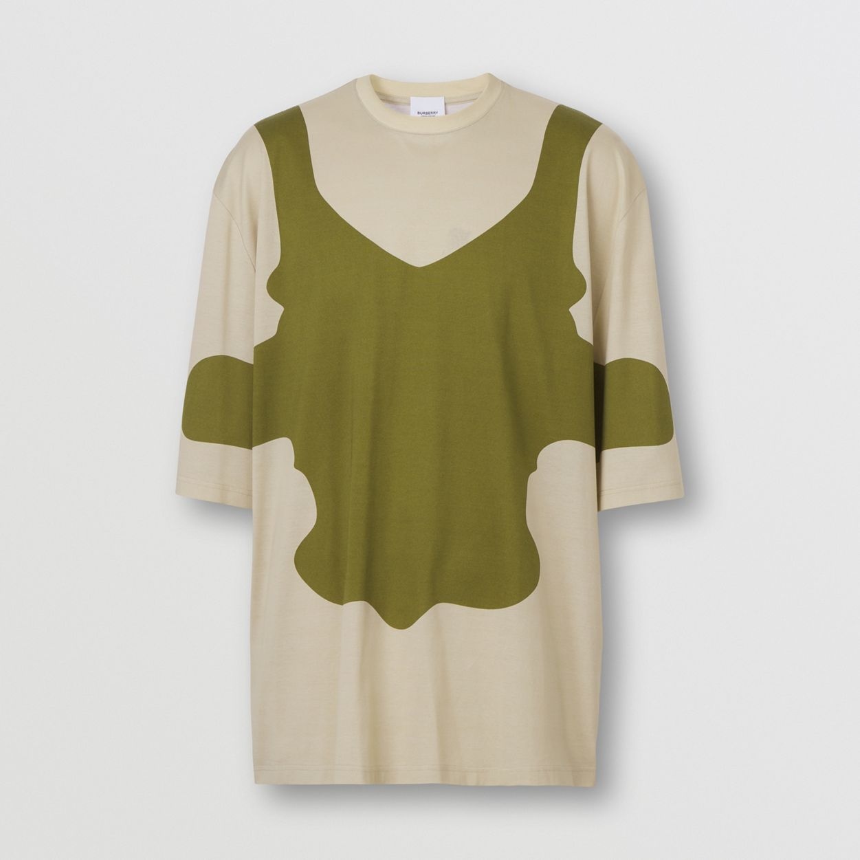 Reconstructed Print Cotton Oversized T-shirt - 1