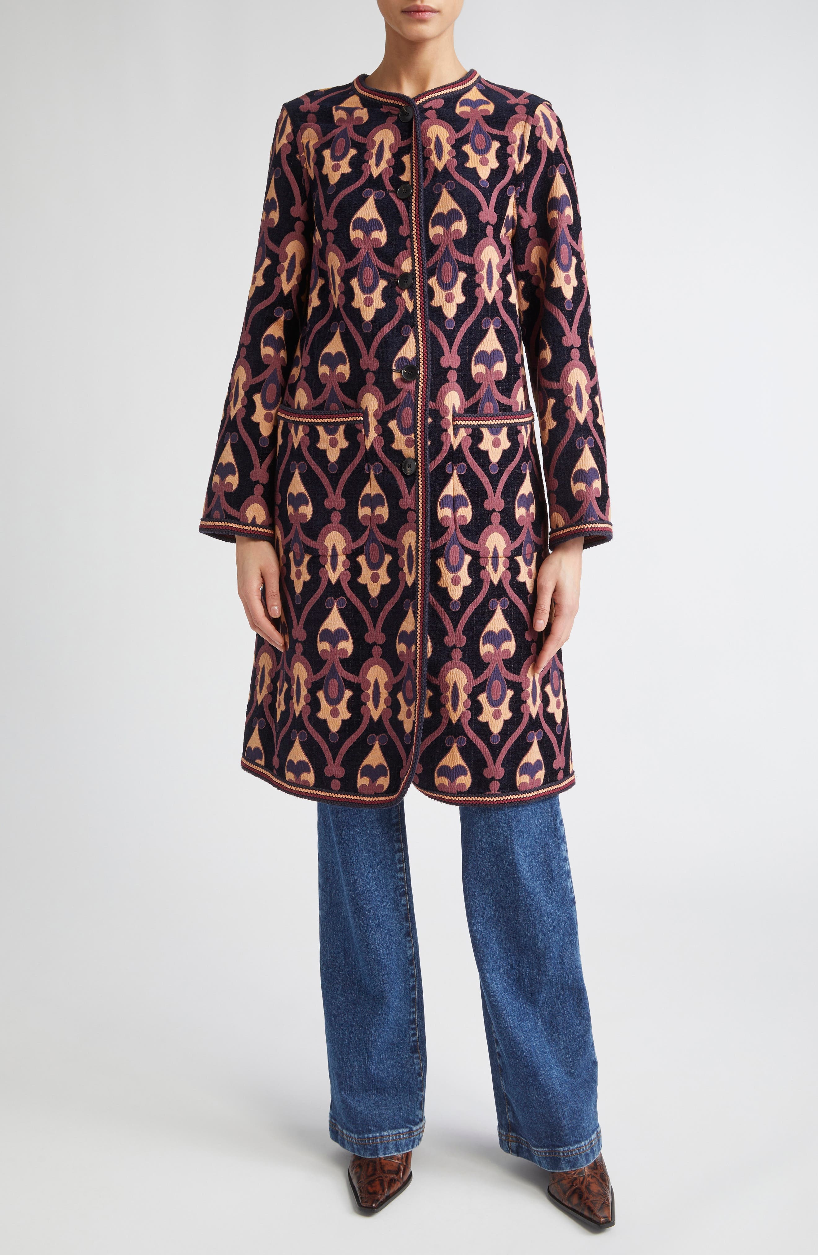 Etro Paisley Jacquard Jacket in Multicolor Blue Base at Nordstrom - 1