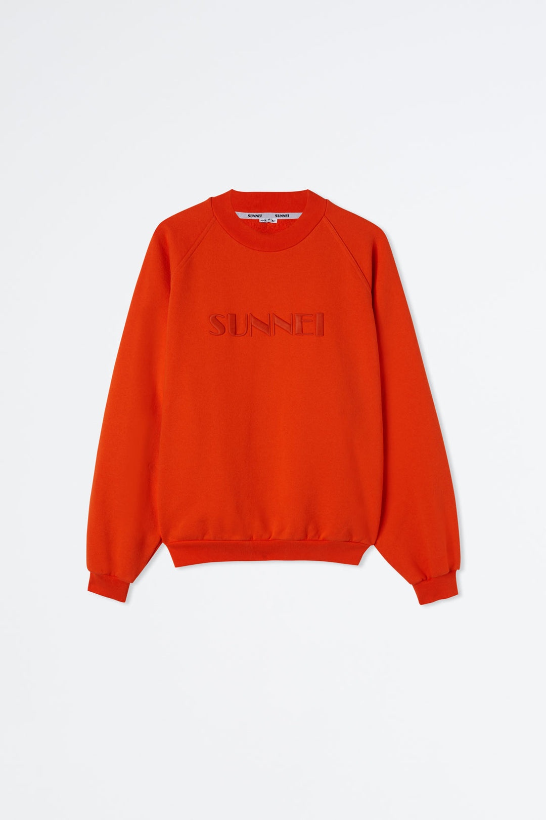 ORANGE SWEATSHIRT WITH EMBROIDERED LOGO - 1