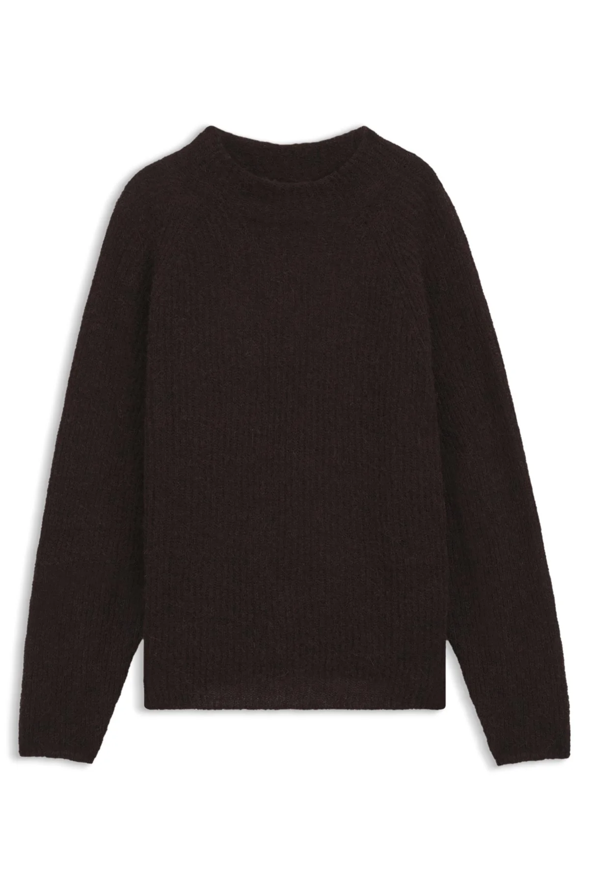 ALPACA-BLEND SWEATER WITH MOCK NECK - 1