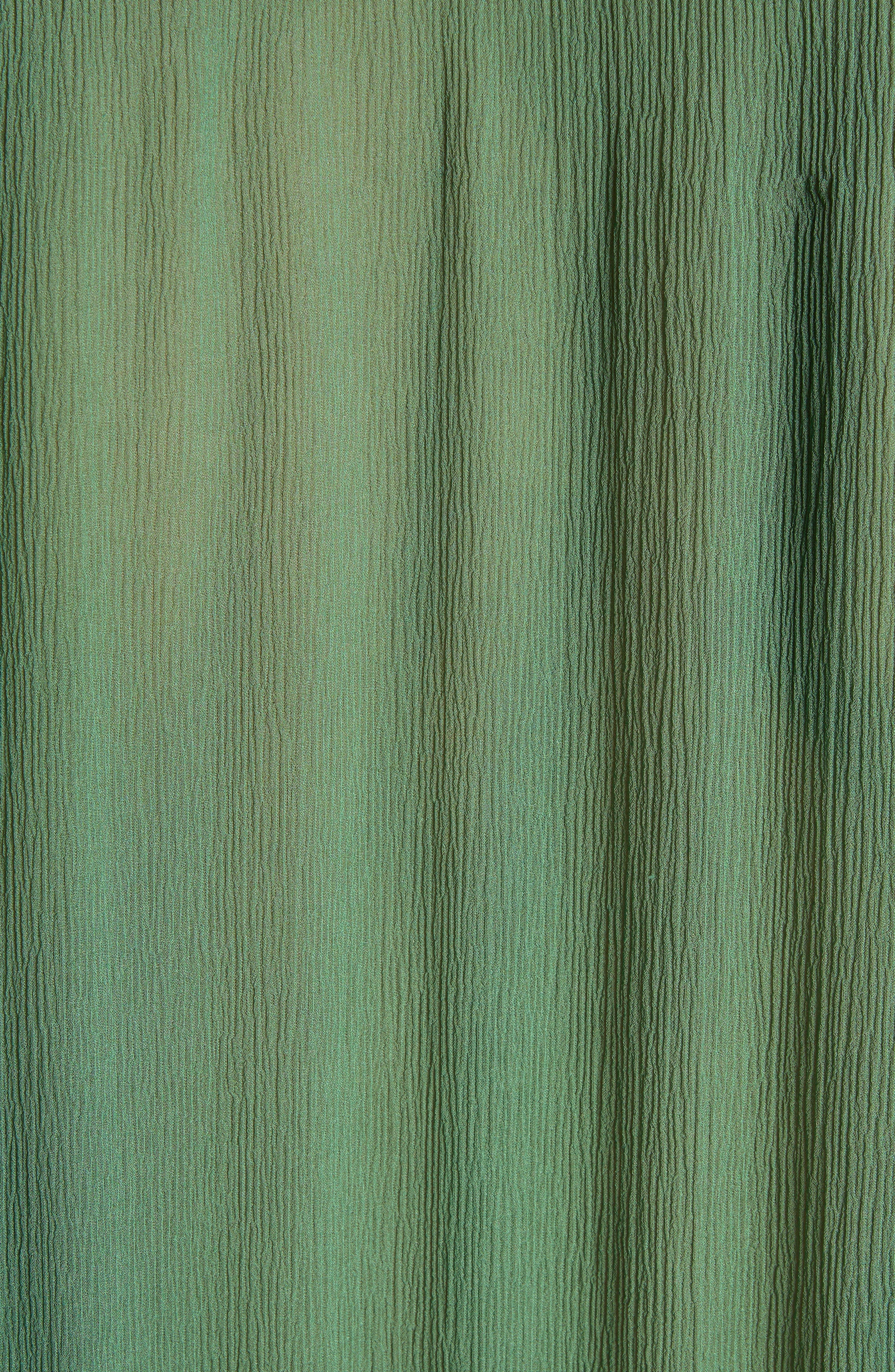TOM FORD Long Sleeve Silk Crepon Caftan Dress in Fg327 Grass Green at Nordstrom - 5