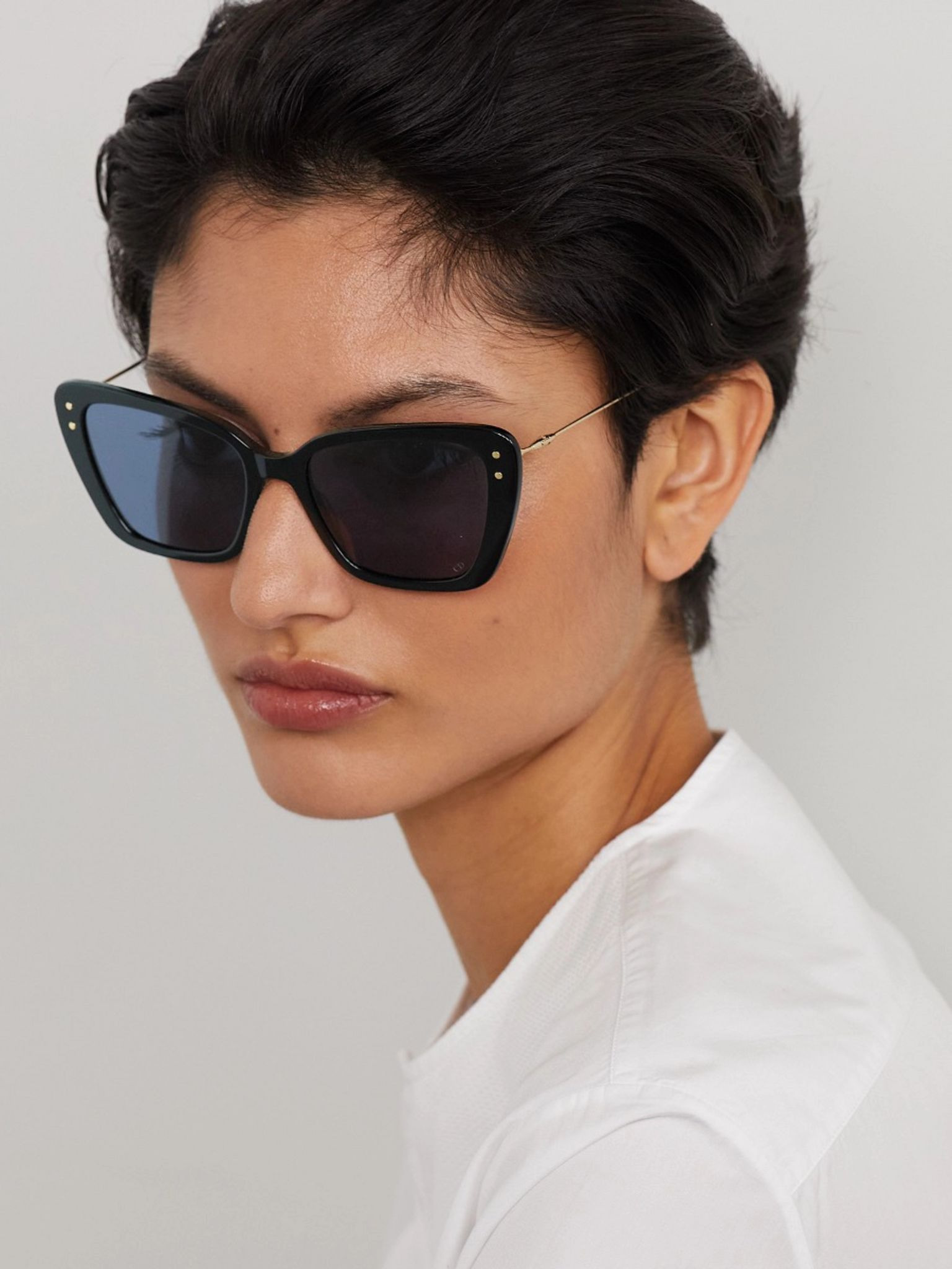 MissDior B5I cat-eye acetate and gold-tone sunglasses Black - 2