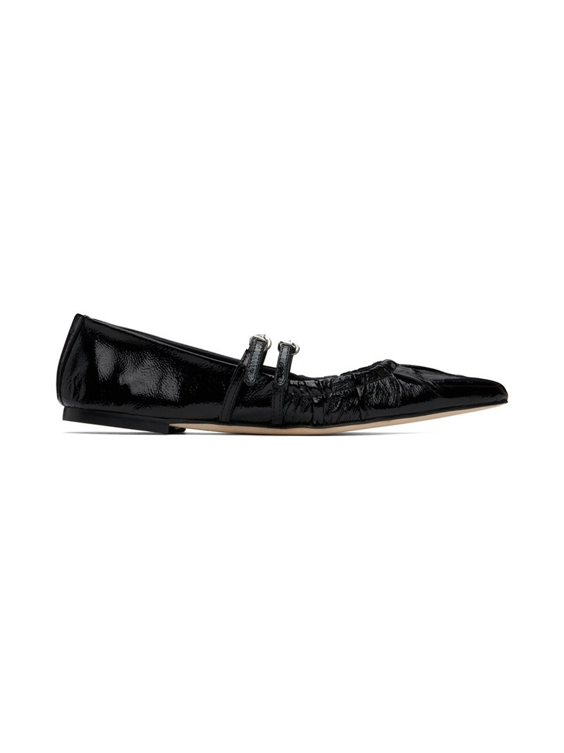 Black Naplak Ballerina Flats 1