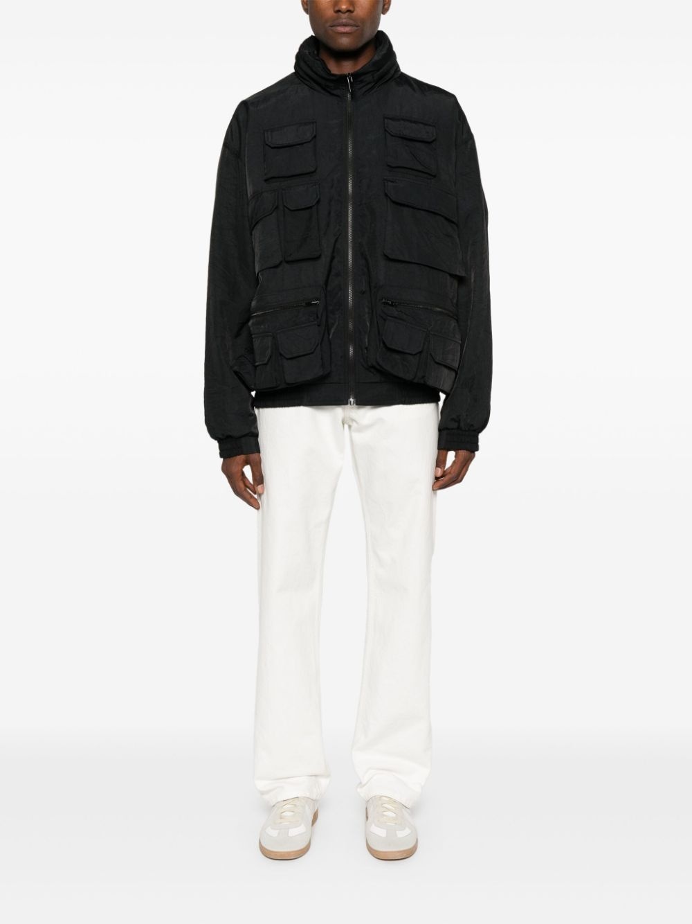 hooded cargo windbreaker - 3