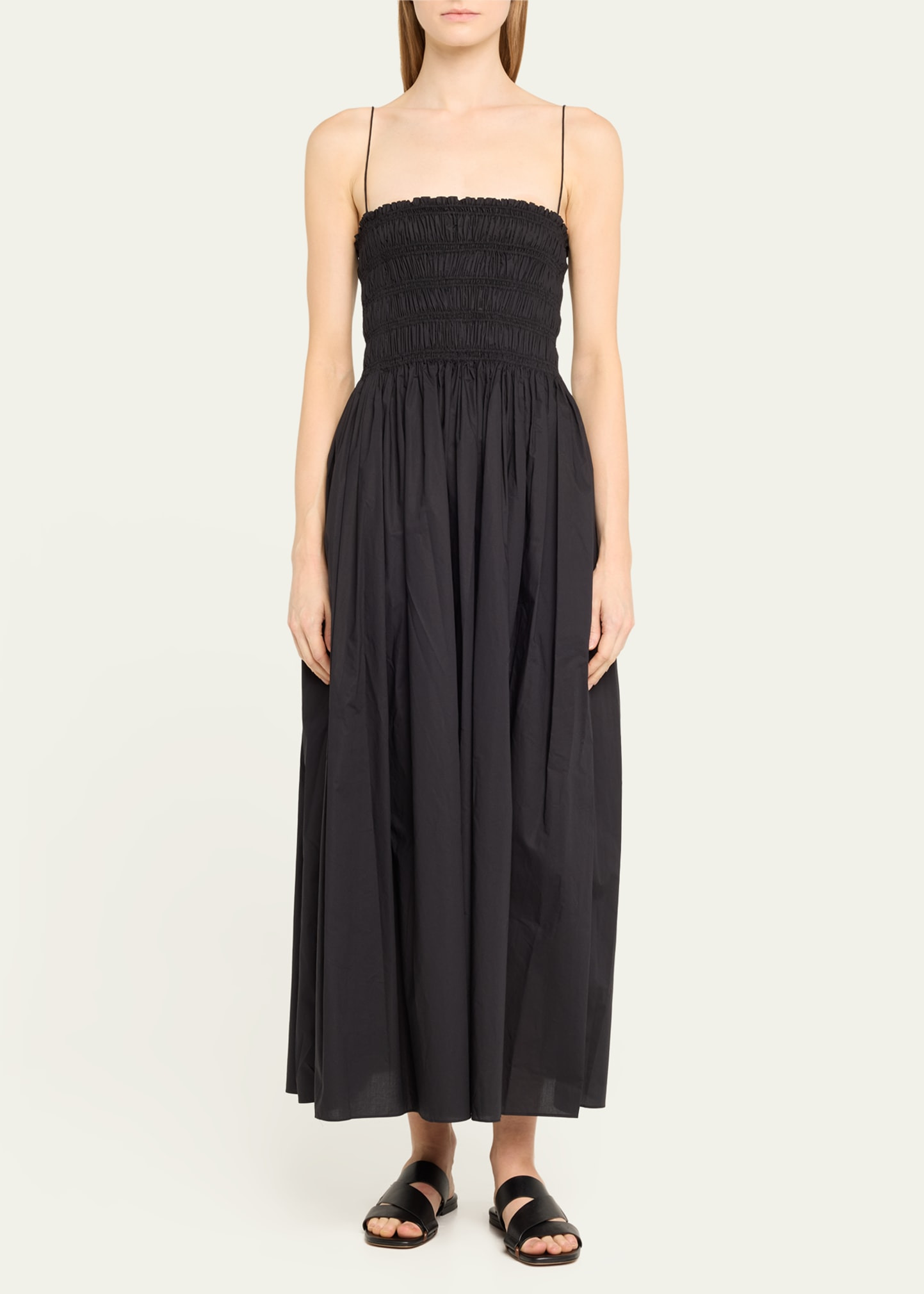 Shirred Bodice Maxi Dress - 2