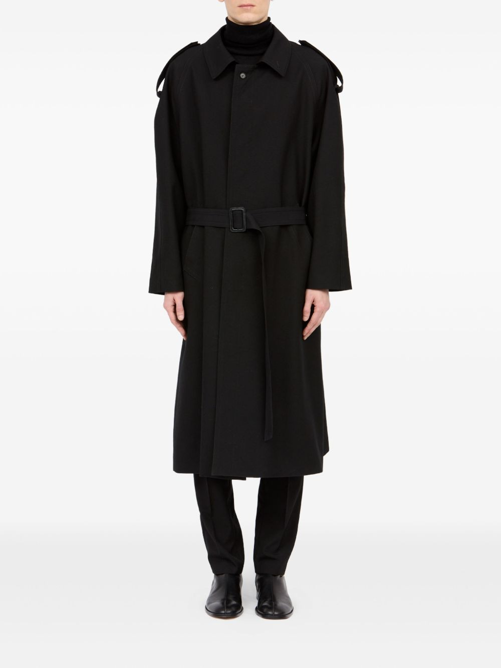 wool trench coat - 2