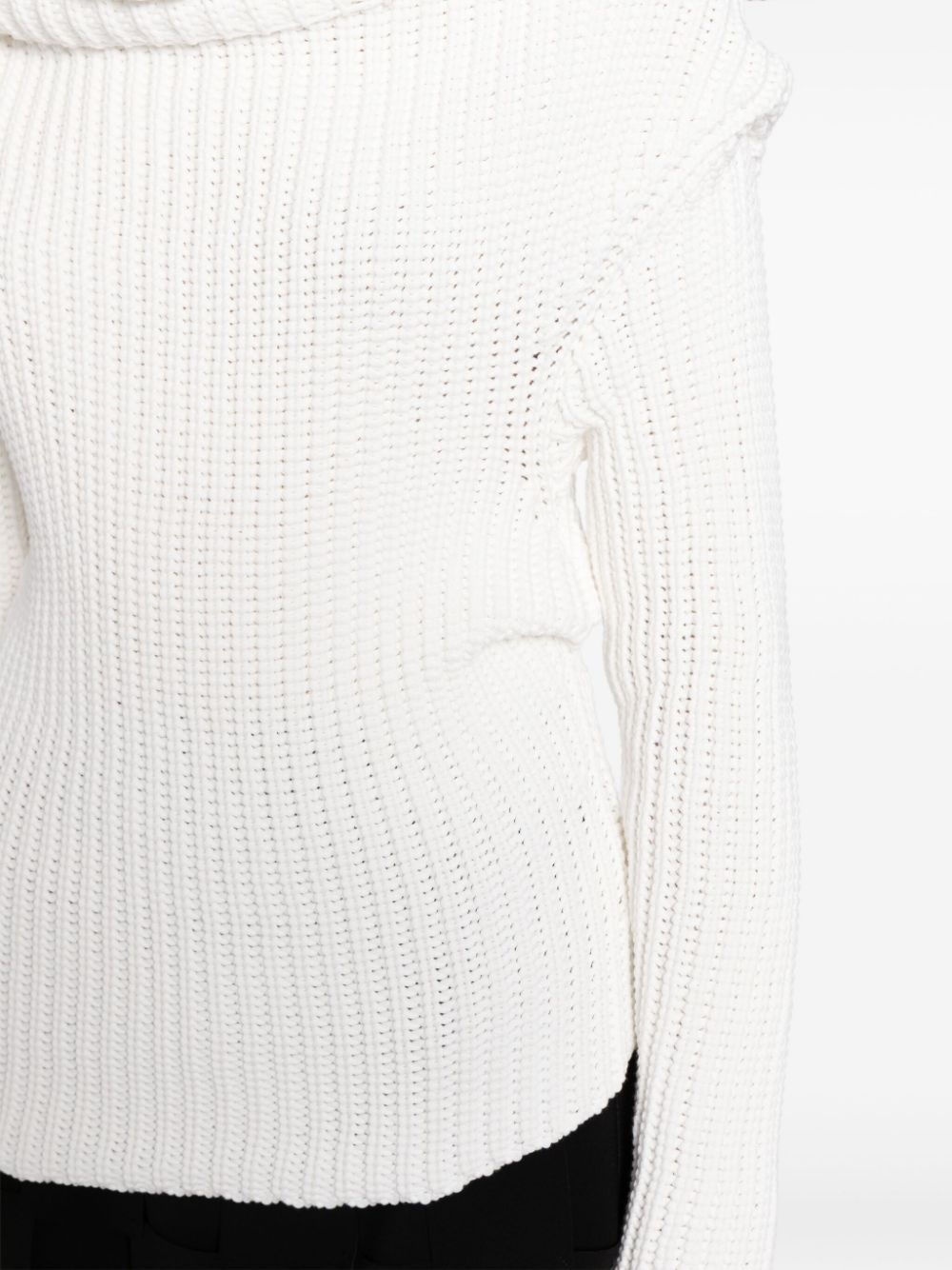 asymmetric high-neck jumper - 5