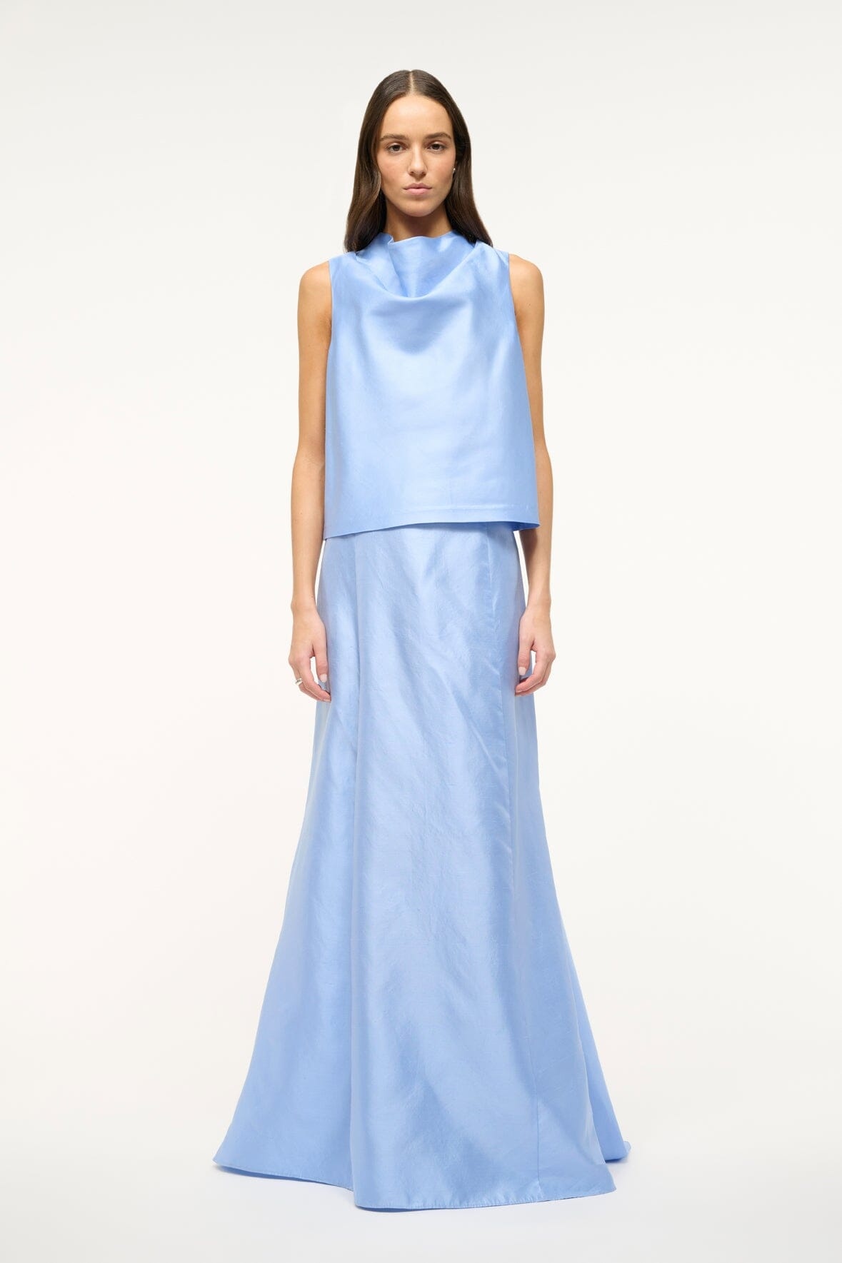 STAUD VINCENZO SKIRT PERIWINKLE - 2
