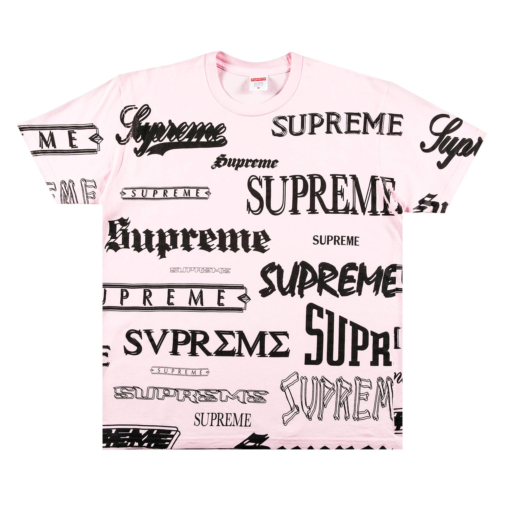 Supreme Multi Logo Tee 'Light Pink' - 1