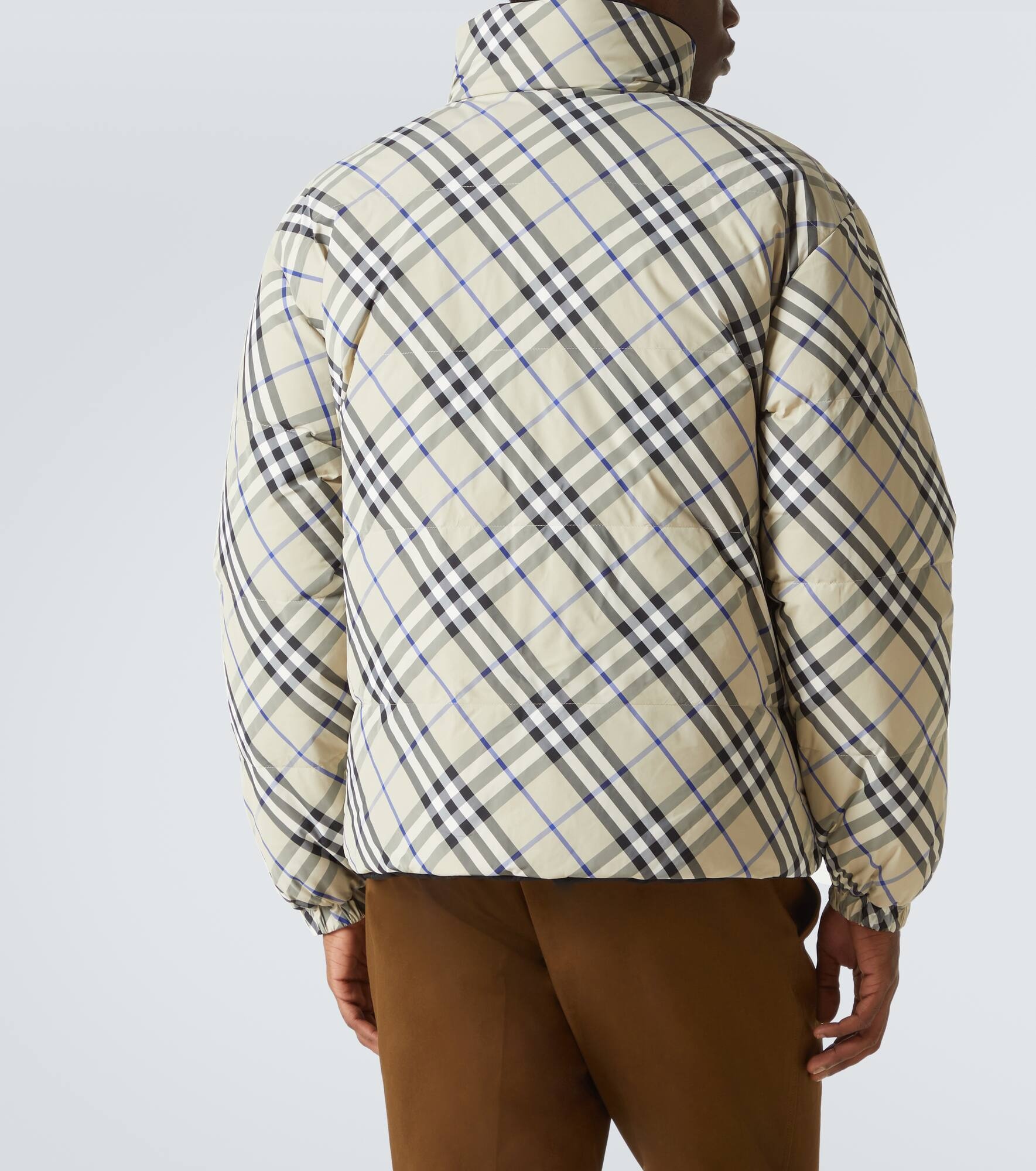 Checked quilted jacket - 4