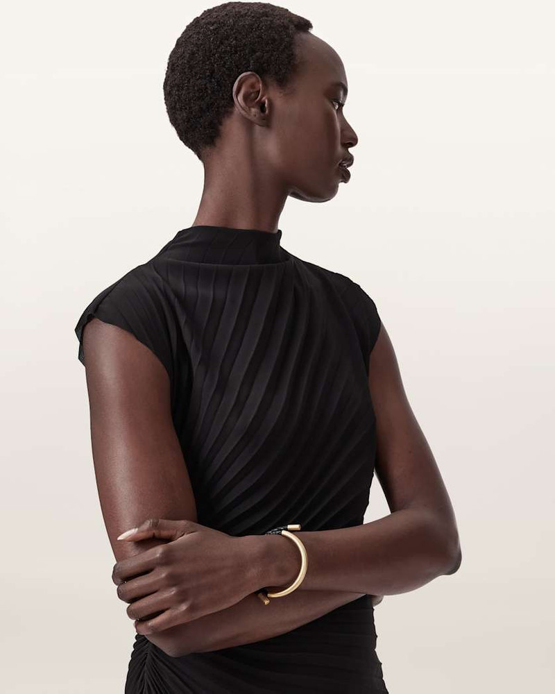 ALLSAINTS ESTA TUBE LEATHER BRACELET outlook