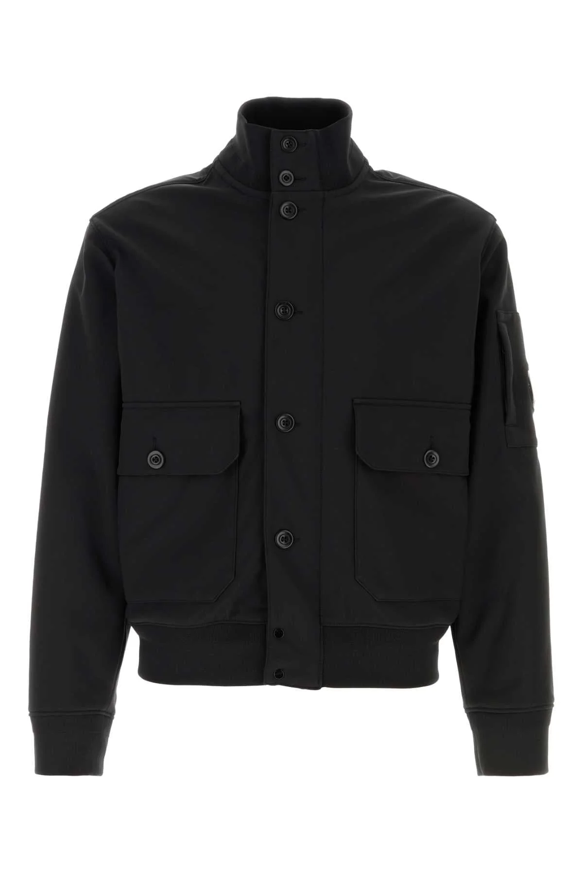 C.P. Company Men Black Stretch Polyester Jacket - 1