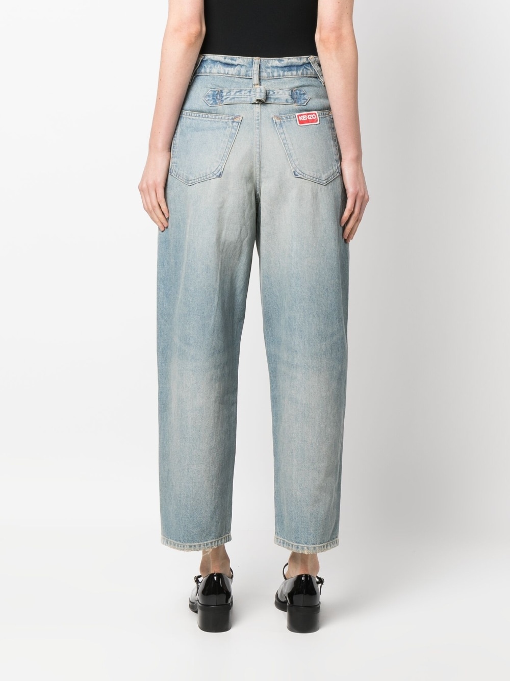 wide-leg cropped jeans - 4